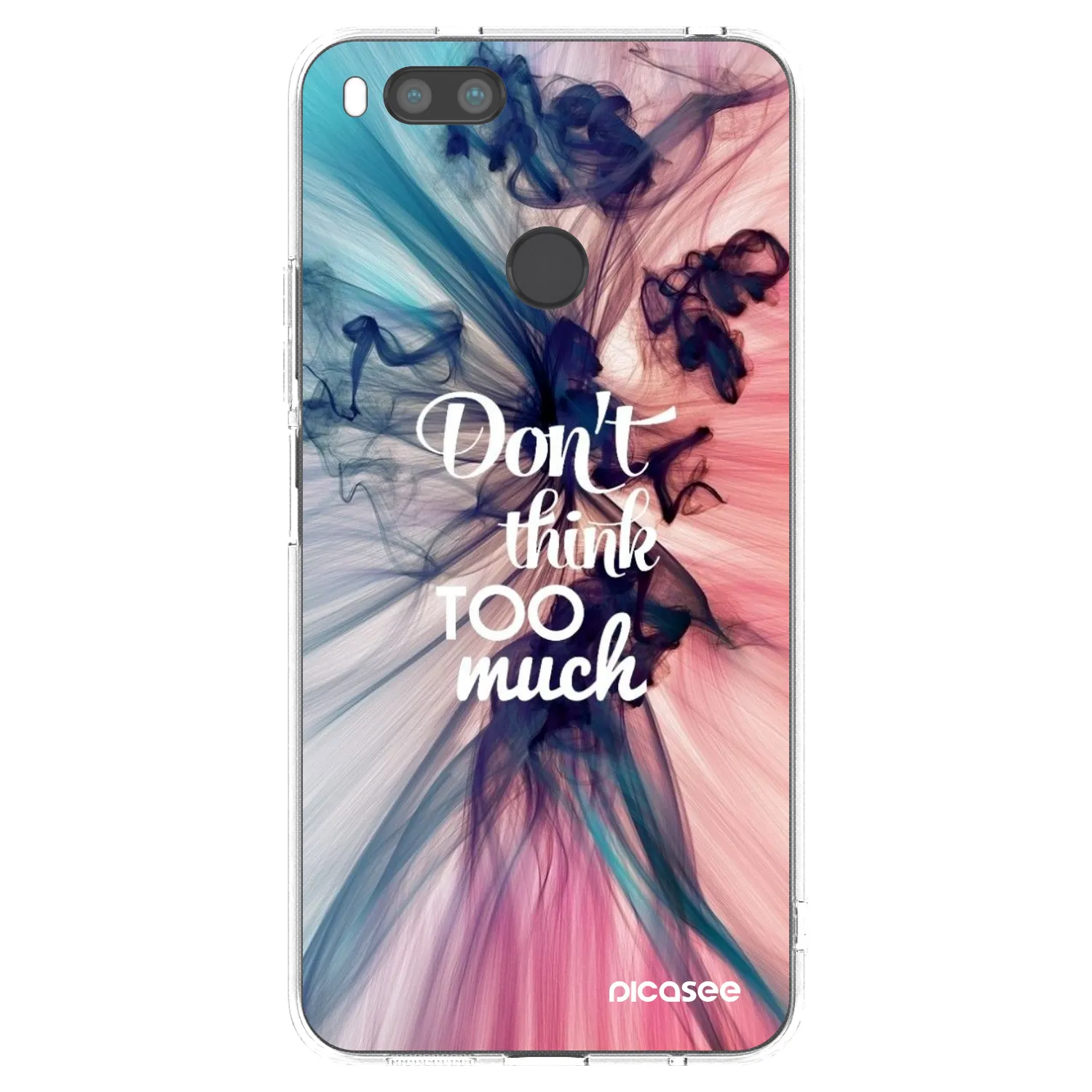Picasee silikonowe przeźroczyste etui na Xiaomi Redmi A1 - Don't think TOO much