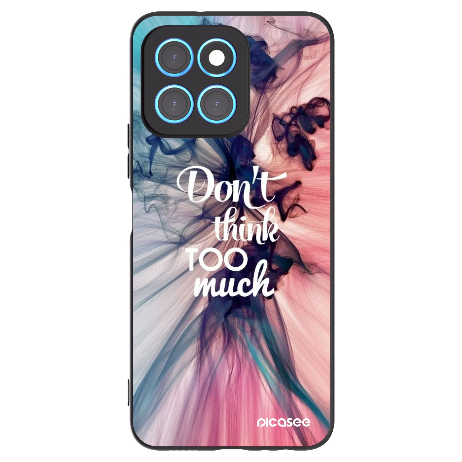 Picasee silikonowe czarne etui na Honor X6 - Don't think TOO much