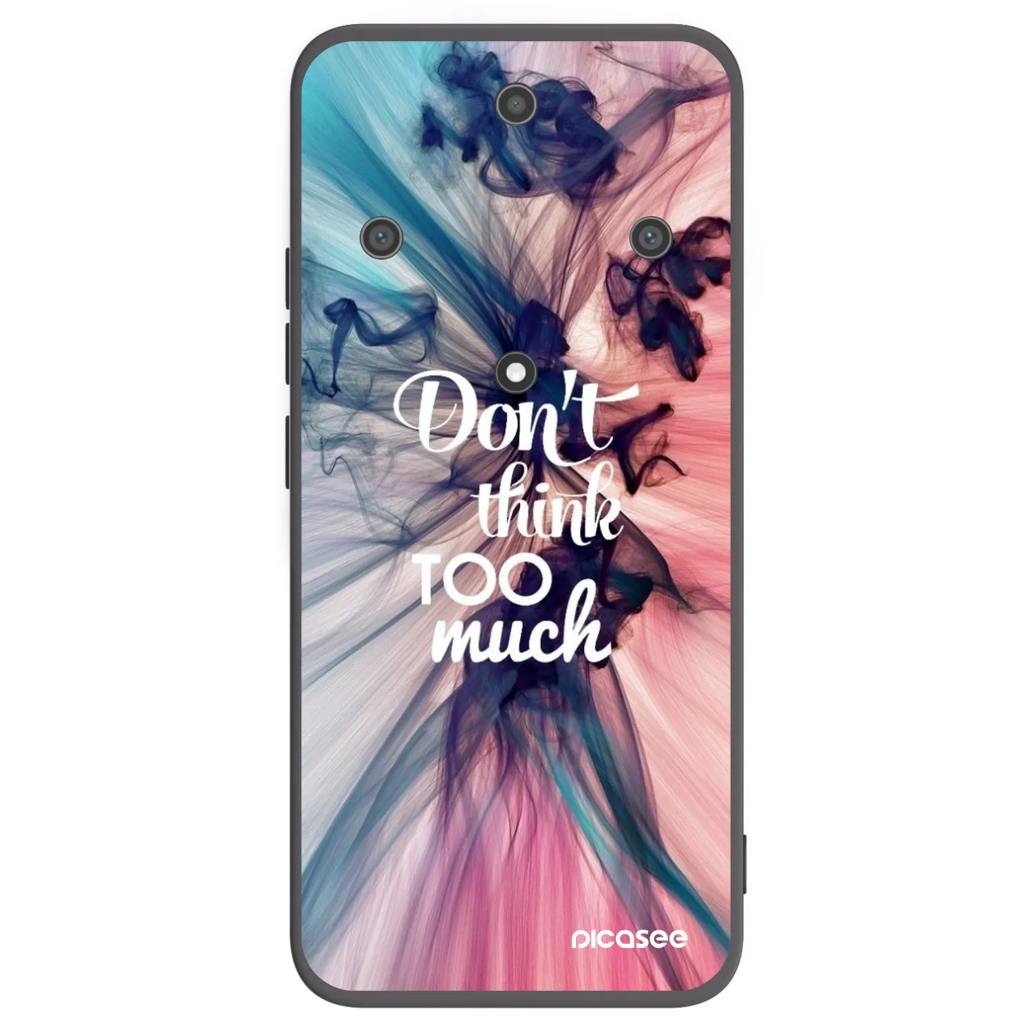 Picasee silikonowe czarne etui na Honor Magic5 Lite 5G - Don't think TOO much