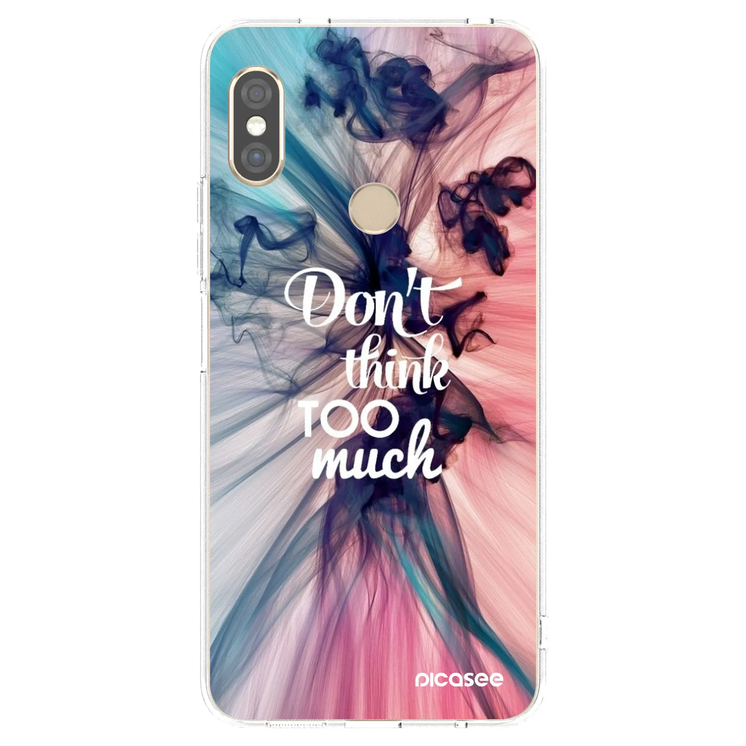 Picasee silikonowe przeźroczyste etui na Xiaomi Redmi Note 5 Global - Don't think TOO much