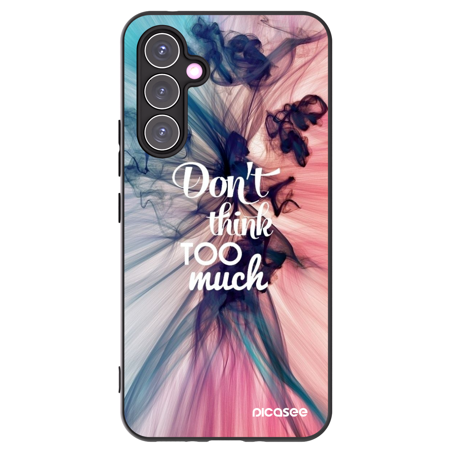 Picasee silikonowe czarne etui na Samsung Galaxy A54 5G A546B - Don't think TOO much