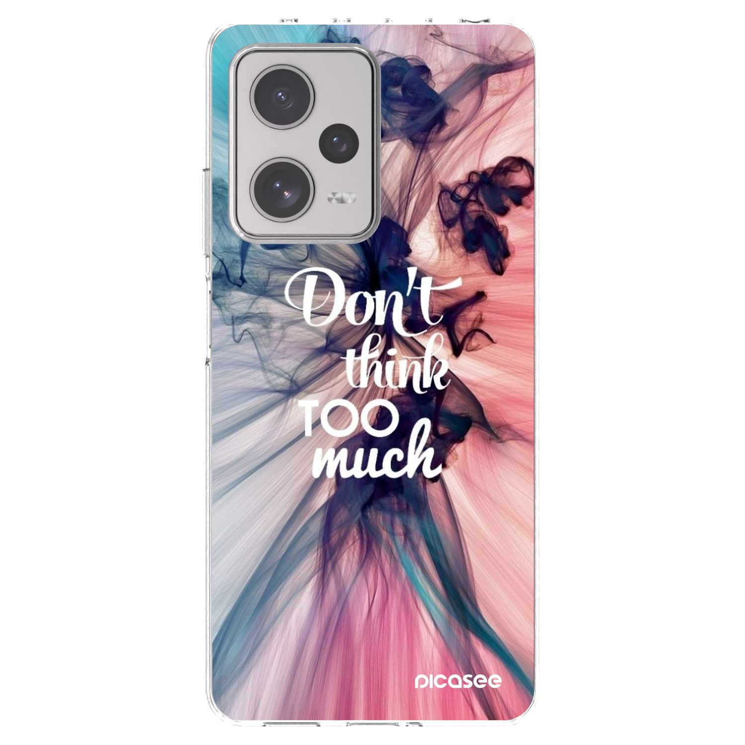 Picasee silikonowe przeźroczyste etui na Xiaomi Redmi Note 12 Pro+ 5G - Don't think TOO much