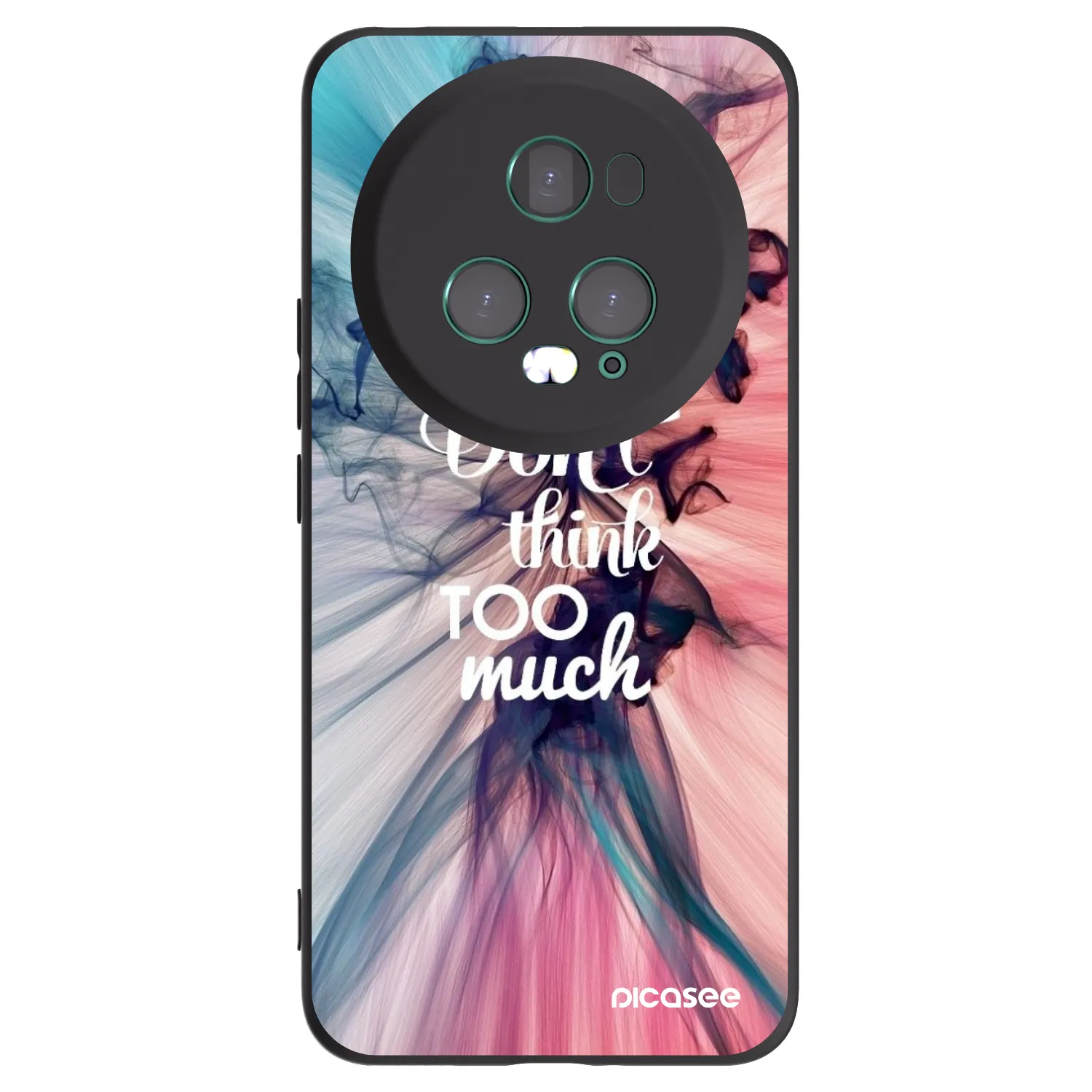 Picasee silikonowe czarne etui na Honor Magic5 Pro - Don't think TOO much