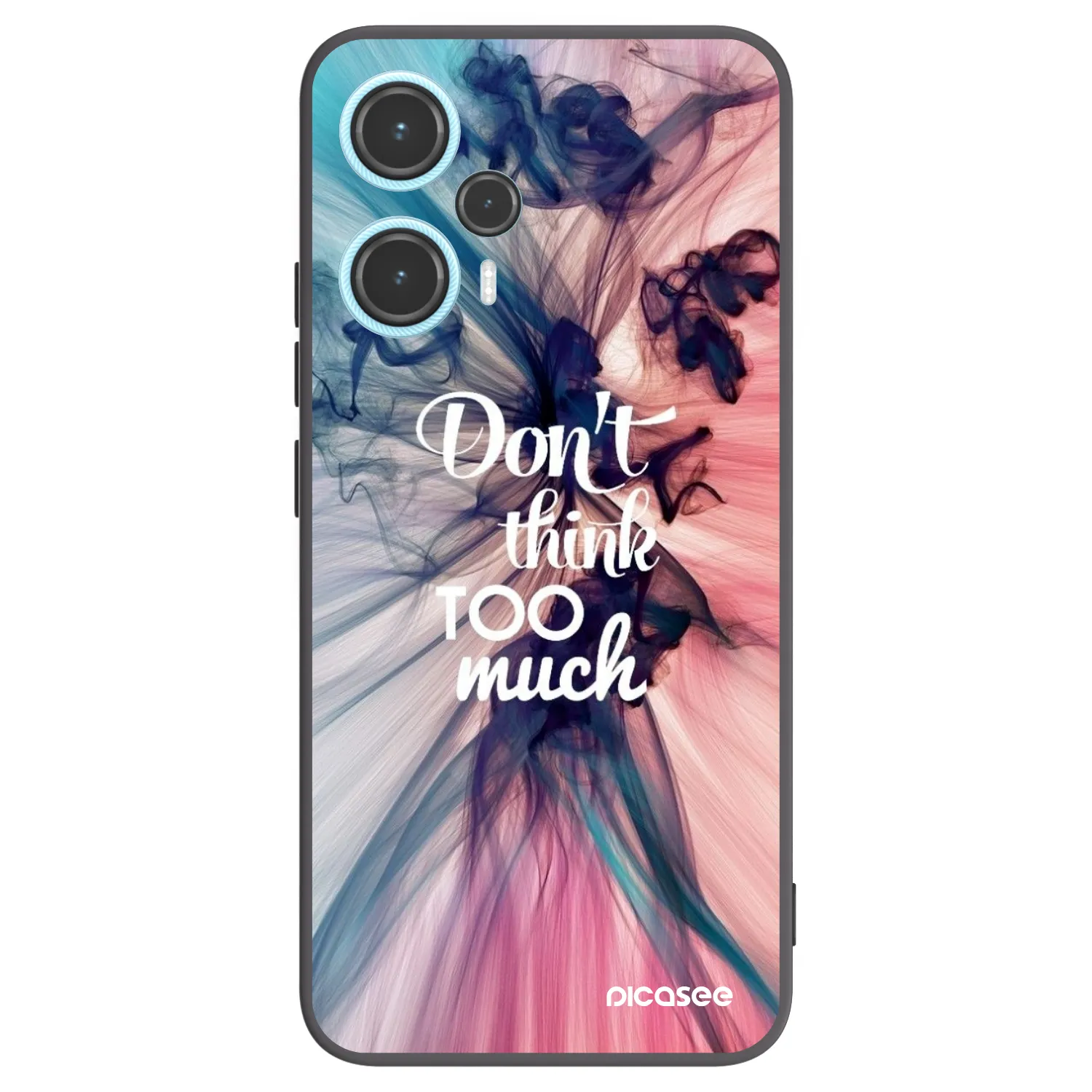 Picasee silikonowe czarne etui na Xiaomi Poco F5 - Don't think TOO much
