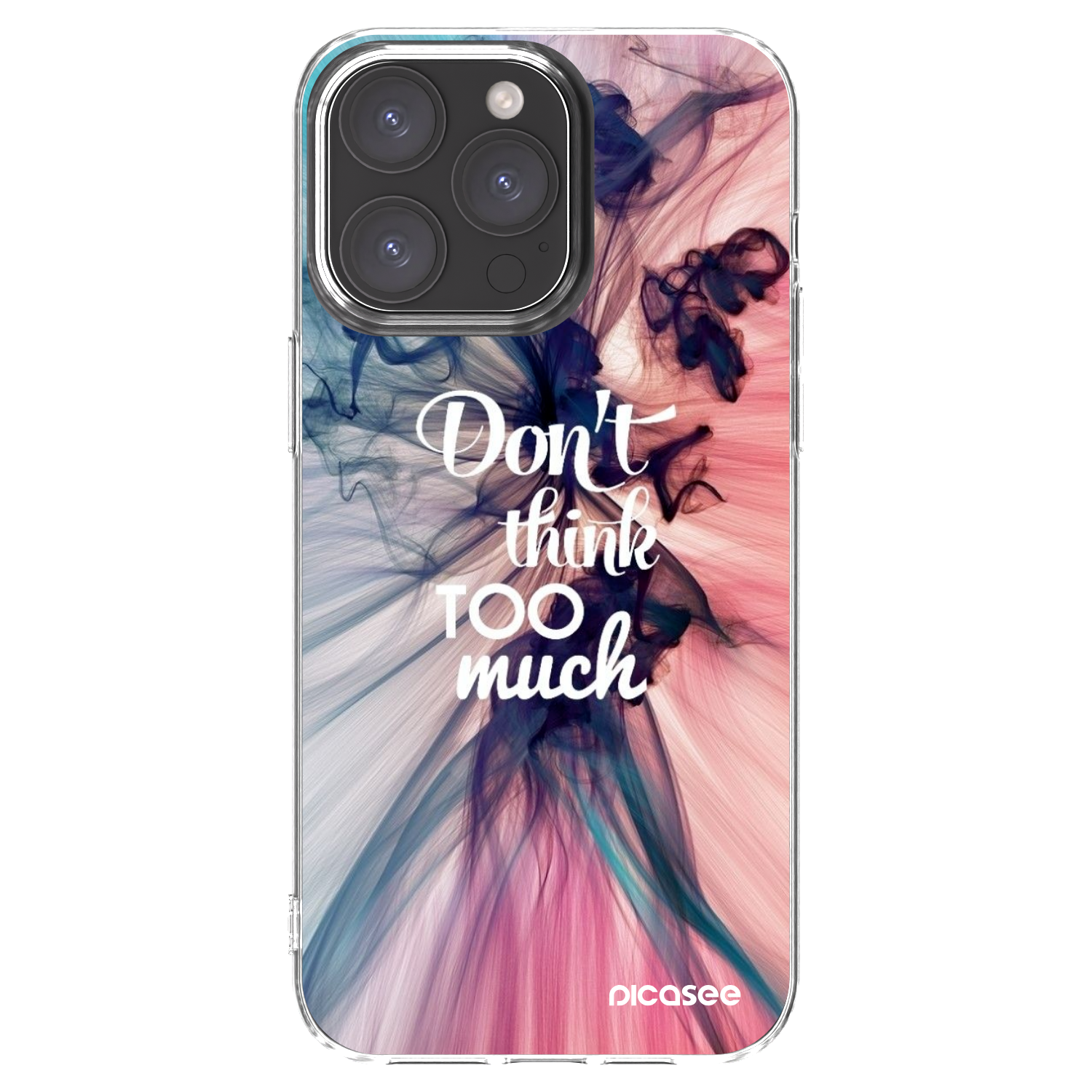 Picasee silikonowe przeźroczyste etui na Apple iPhone 15 Pro Max - Don't think TOO much