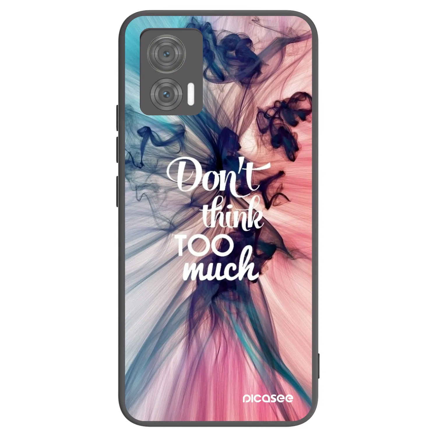 Picasee silikonowe czarne etui na Motorola Edge 30 Neo - Don't think TOO much