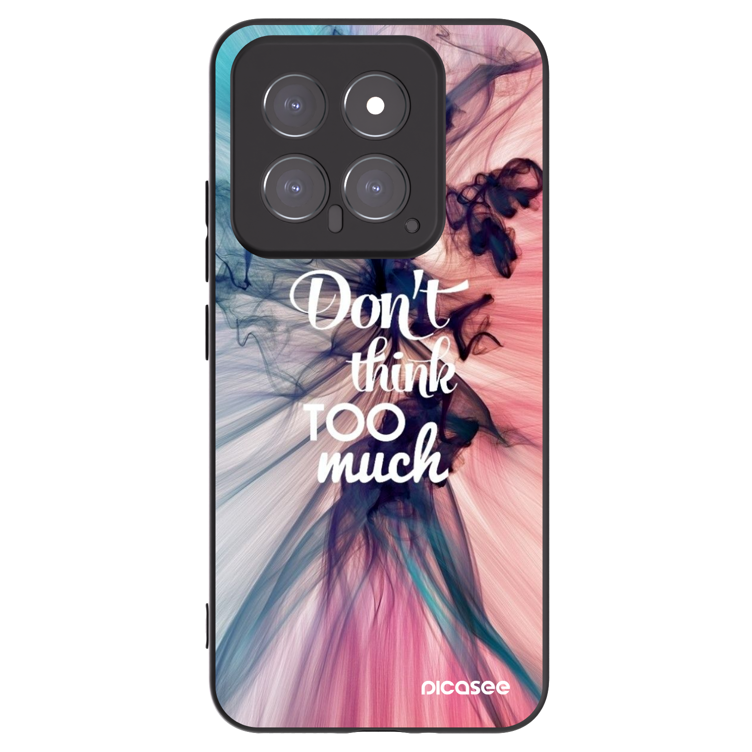 Picasee silikonowe czarne etui na Xiaomi 14 - Don't think TOO much