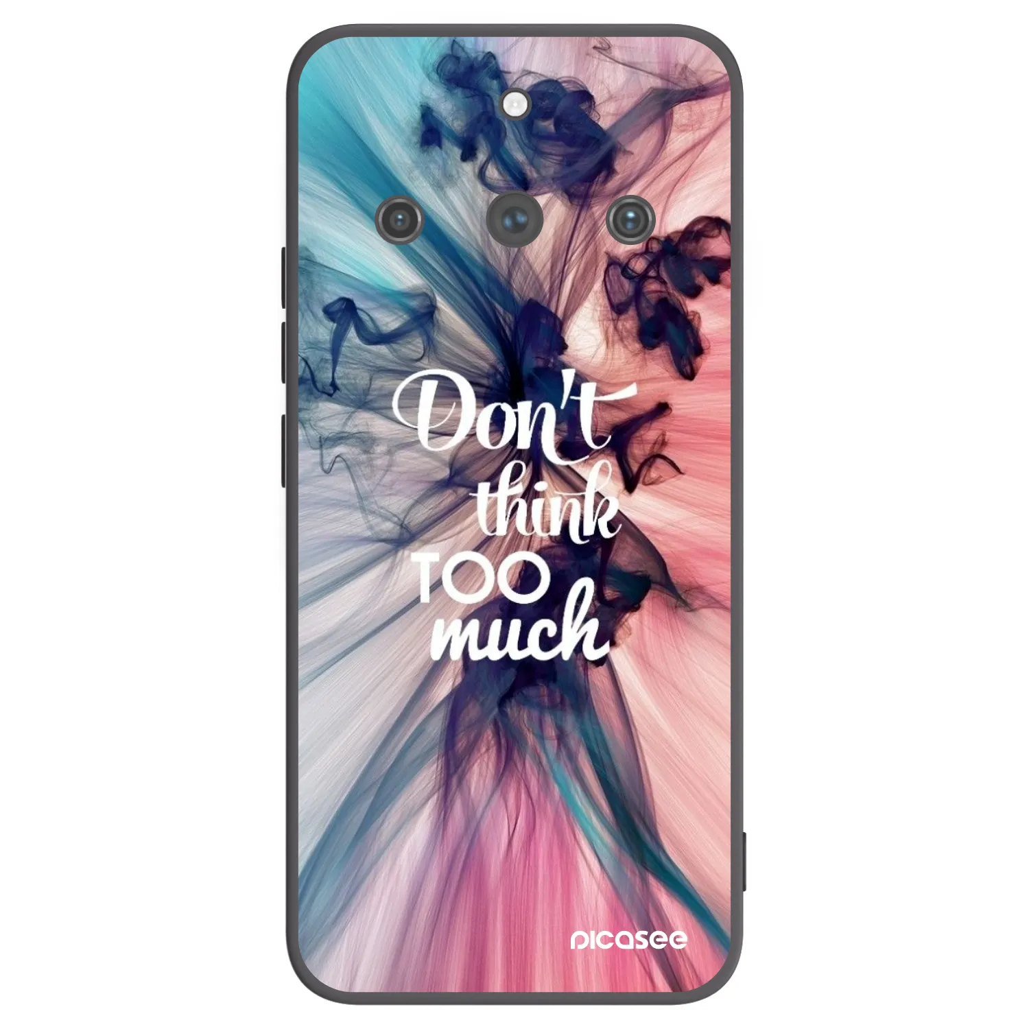 Picasee silikonowe czarne etui na Realme 11 Pro+ - Don't think TOO much