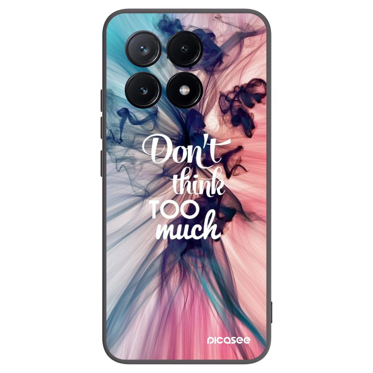 Picasee silikonowe czarne etui na Xiaomi Poco X6 Pro - Don't think TOO much