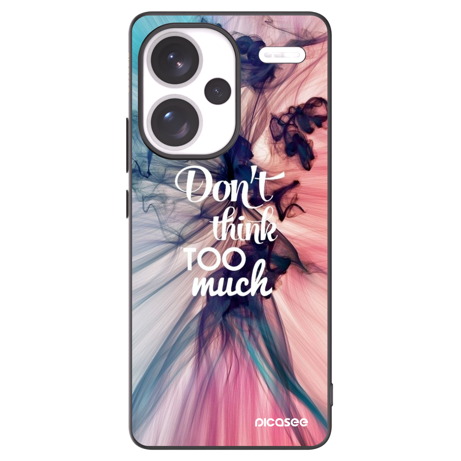 Picasee silikonowe czarne etui na Xiaomi Redmi Note 13 Pro+ 5G - Don't think TOO much
