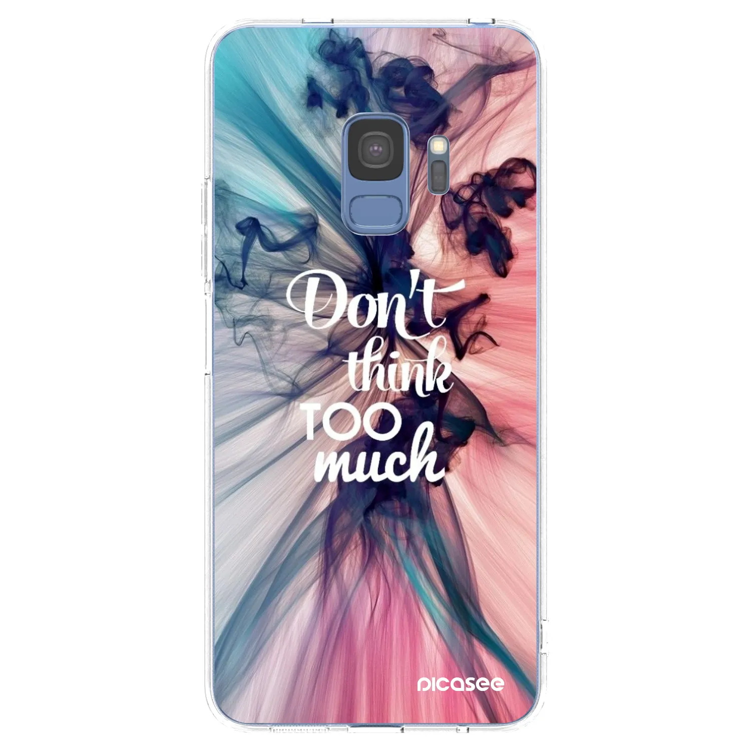 Picasee silikonowe przeźroczyste etui na Samsung Galaxy S9 G960F - Don't think TOO much