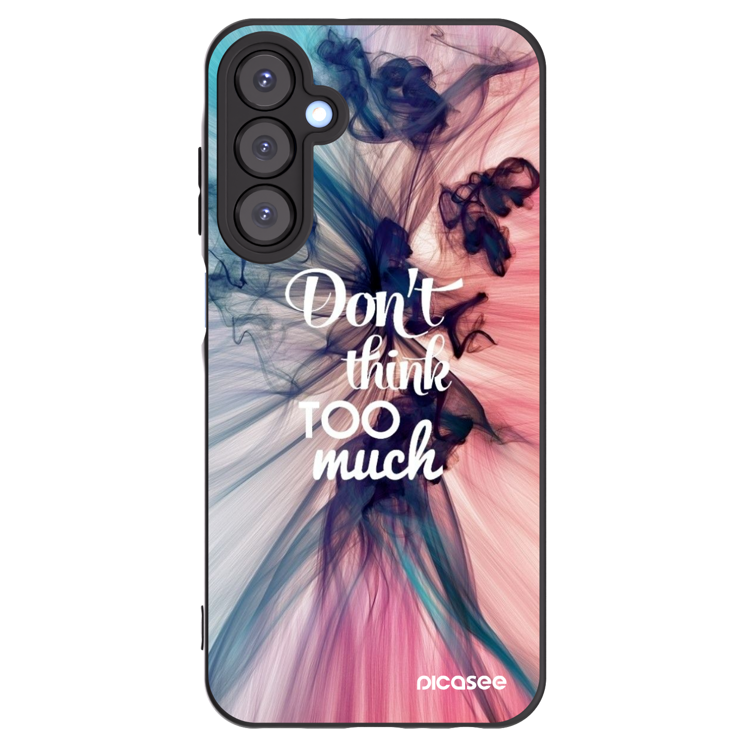Picasee silikonowe czarne etui na Samsung Galaxy A25 A256B 5G - Don't think TOO much