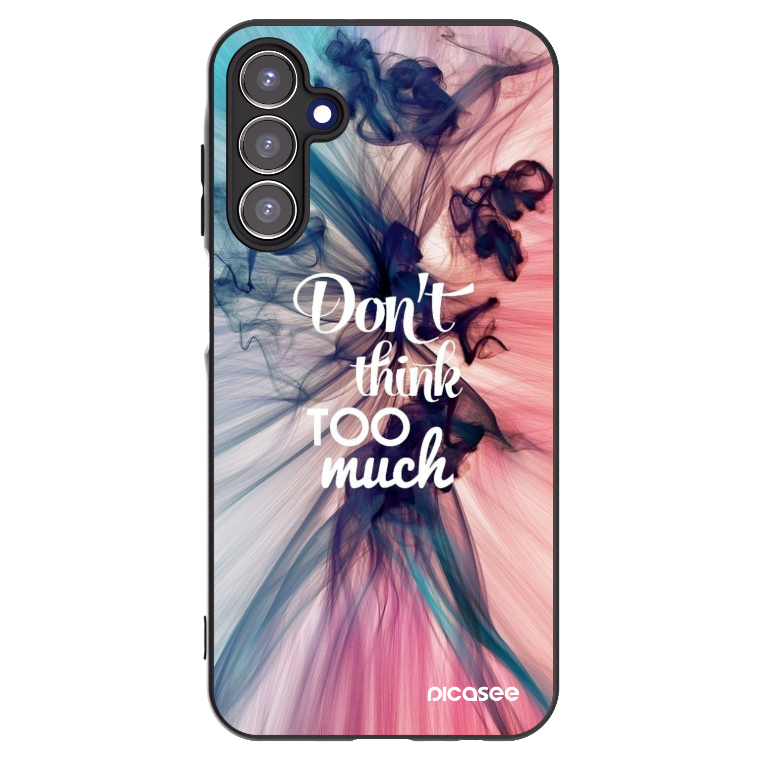Picasee silikonowe czarne etui na Samsung Galaxy A15 A155F 4G - Don't think TOO much