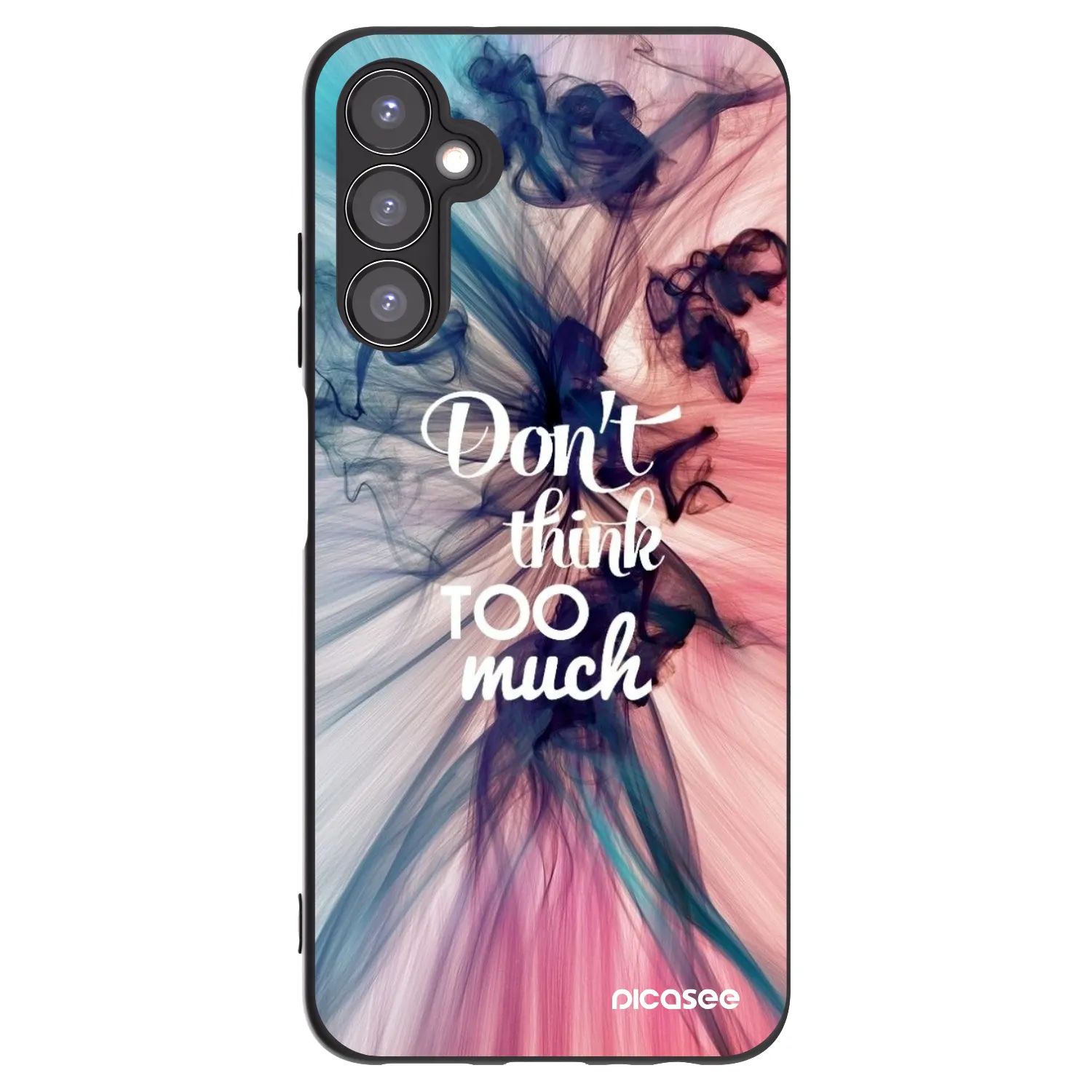 Picasee silikonowe czarne etui na Samsung Galaxy A05s A057G - Don't think TOO much