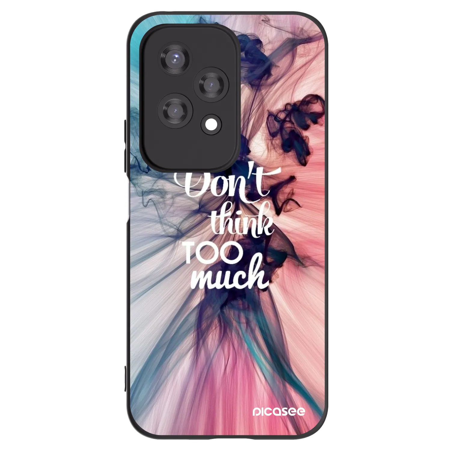 Picasee silikonowe czarne etui na Honor 200 Lite - Don't think TOO much
