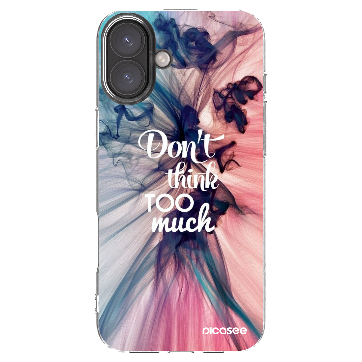 Picasee silikonowe przeźroczyste etui na Apple iPhone 16 Plus - Don't think TOO much