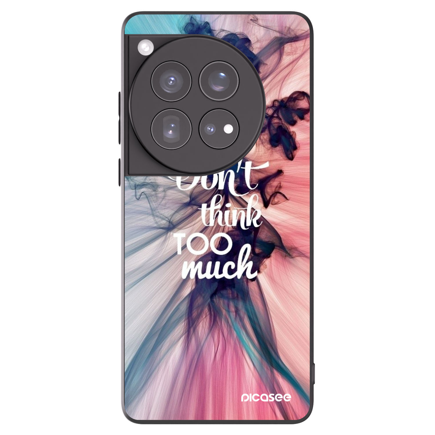 Picasee silikonowe czarne etui na OnePlus 12 5G - Don't think TOO much