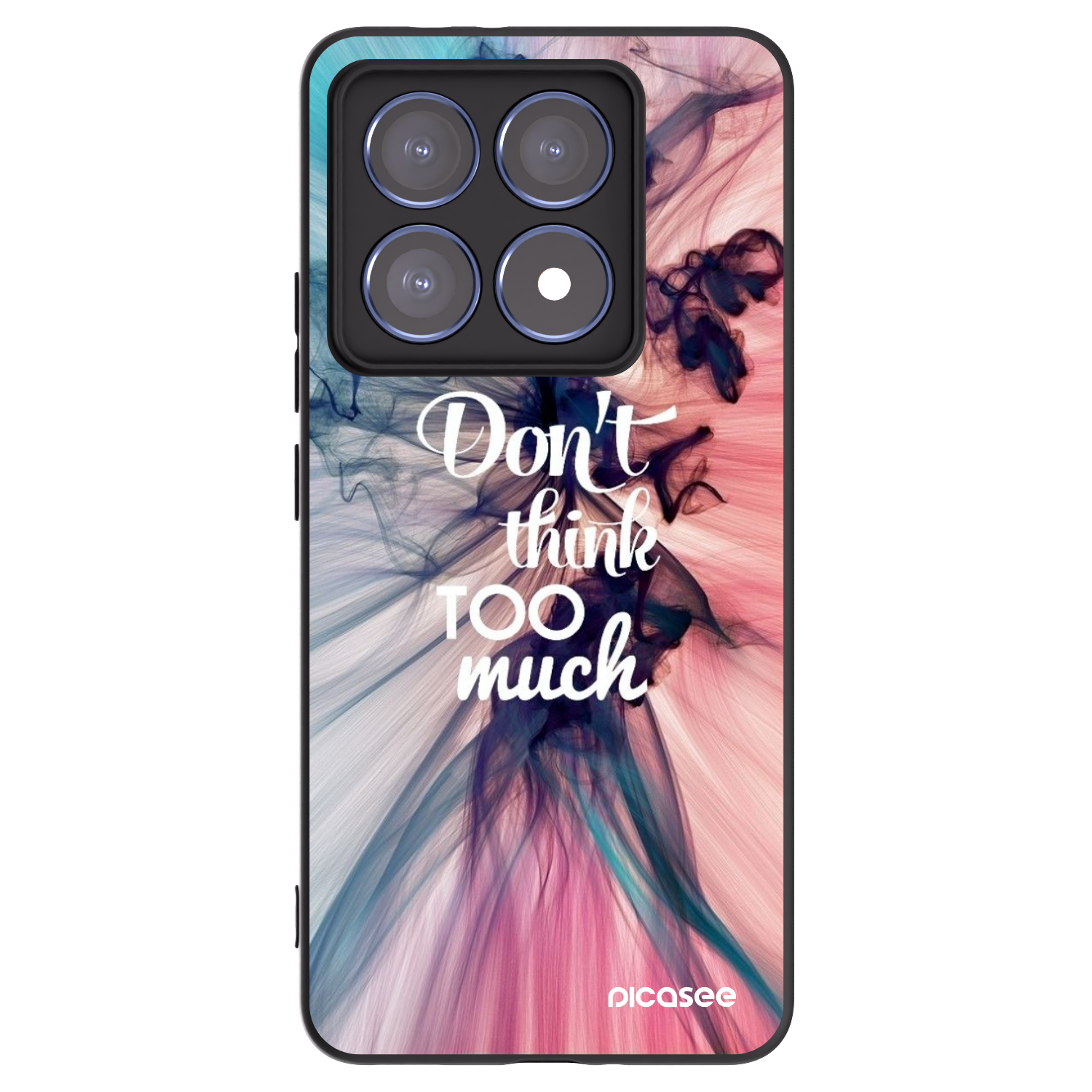 Picasee silikonowe czarne etui na Xiaomi 14T Pro - Don't think TOO much