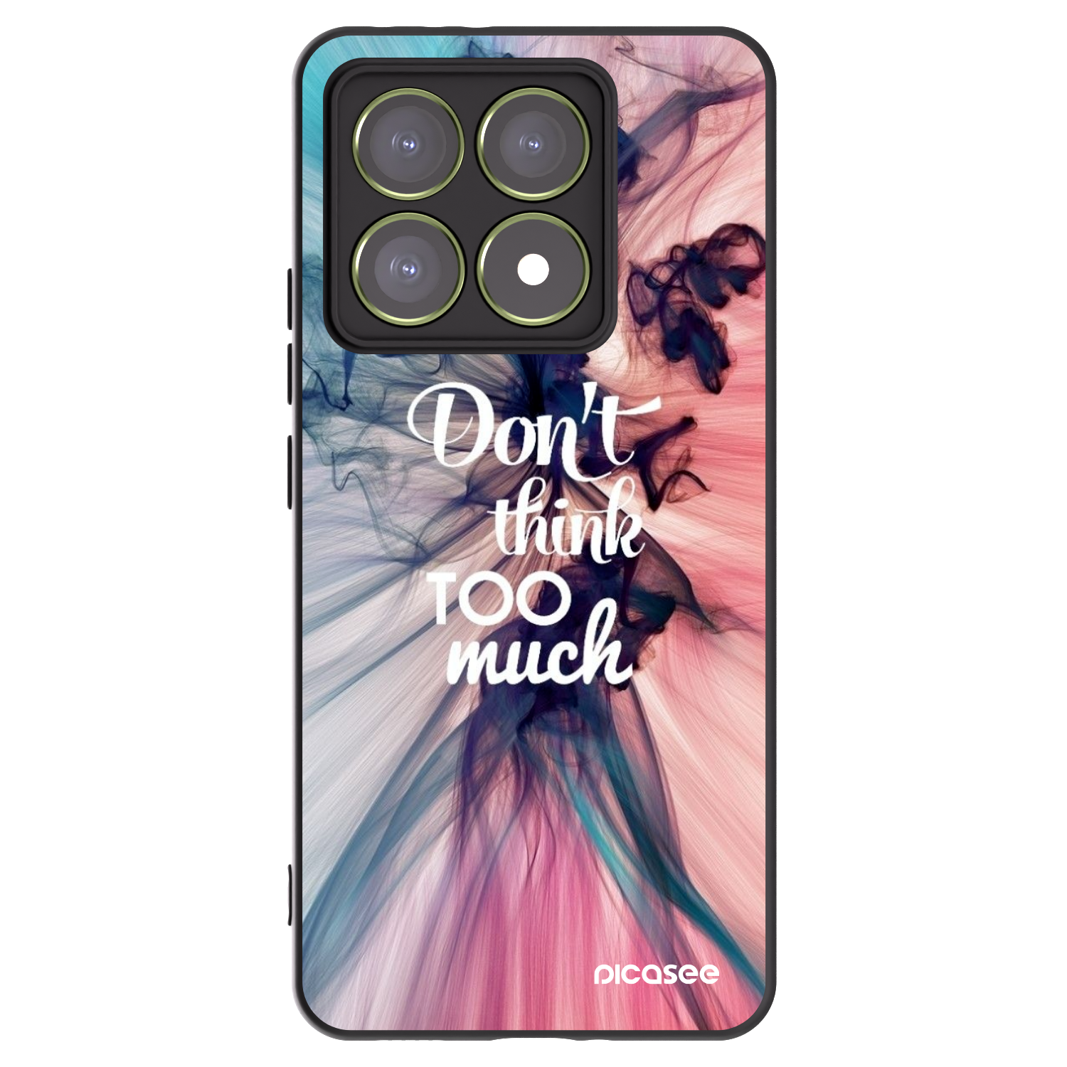 Picasee silikonowe czarne etui na Xiaomi 14T - Don't think TOO much