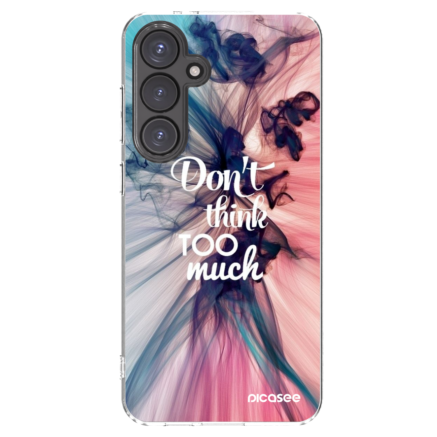 Picasee silikonowe przeźroczyste etui na Samsung Galaxy S24 FE S721B - Don't think TOO much