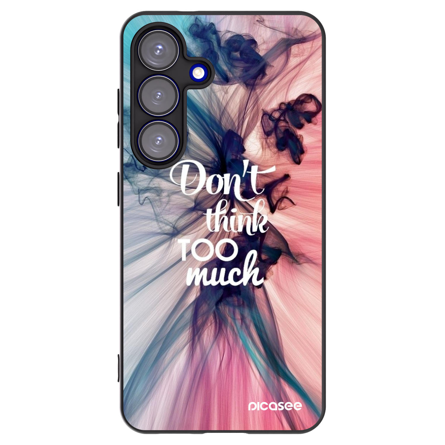 Picasee silikonowe czarne etui na Samsung Galaxy S25 5G - Don't think TOO much