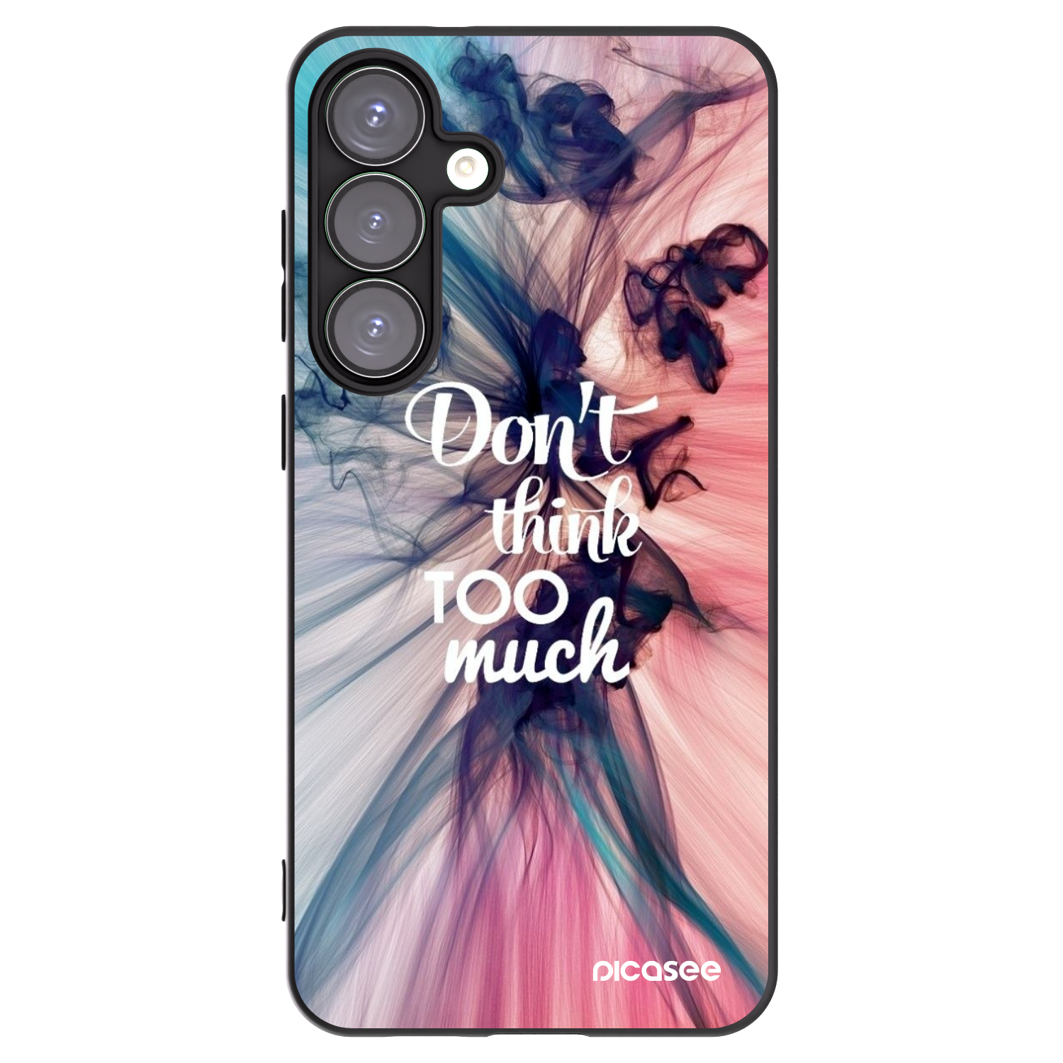 Picasee silikonowe czarne etui na Samsung Galaxy S25+ 5G - Don't think TOO much