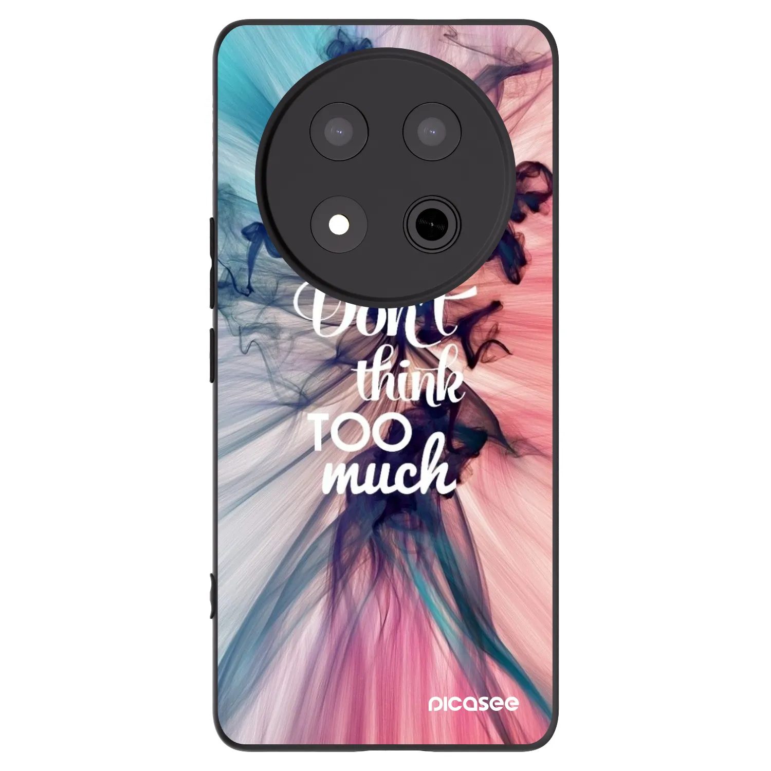 Picasee silikonowe czarne etui na Honor Magic7 Lite 5G - Don't think TOO much