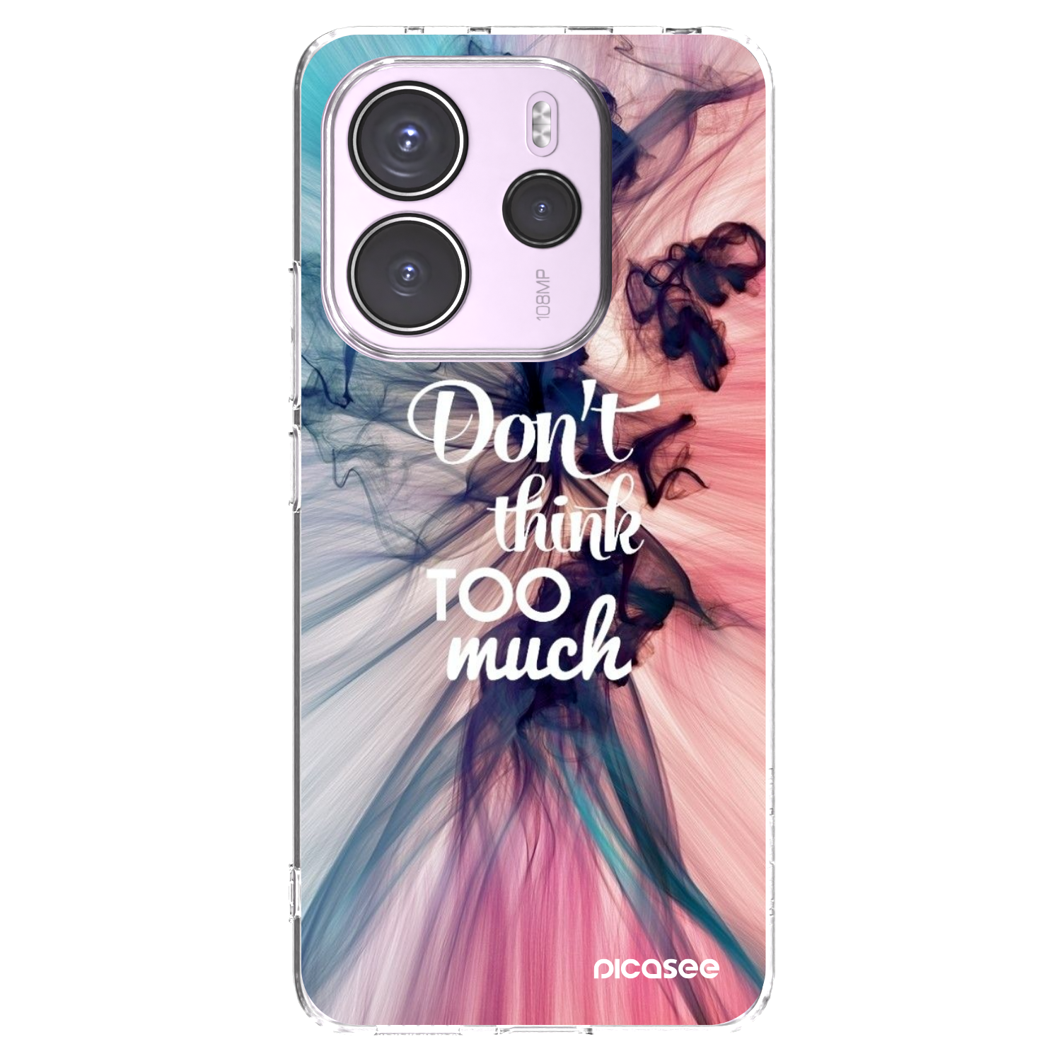 Picasee silikonowe przeźroczyste etui na Xiaomi Redmi Note 14 4G - Don't think TOO much