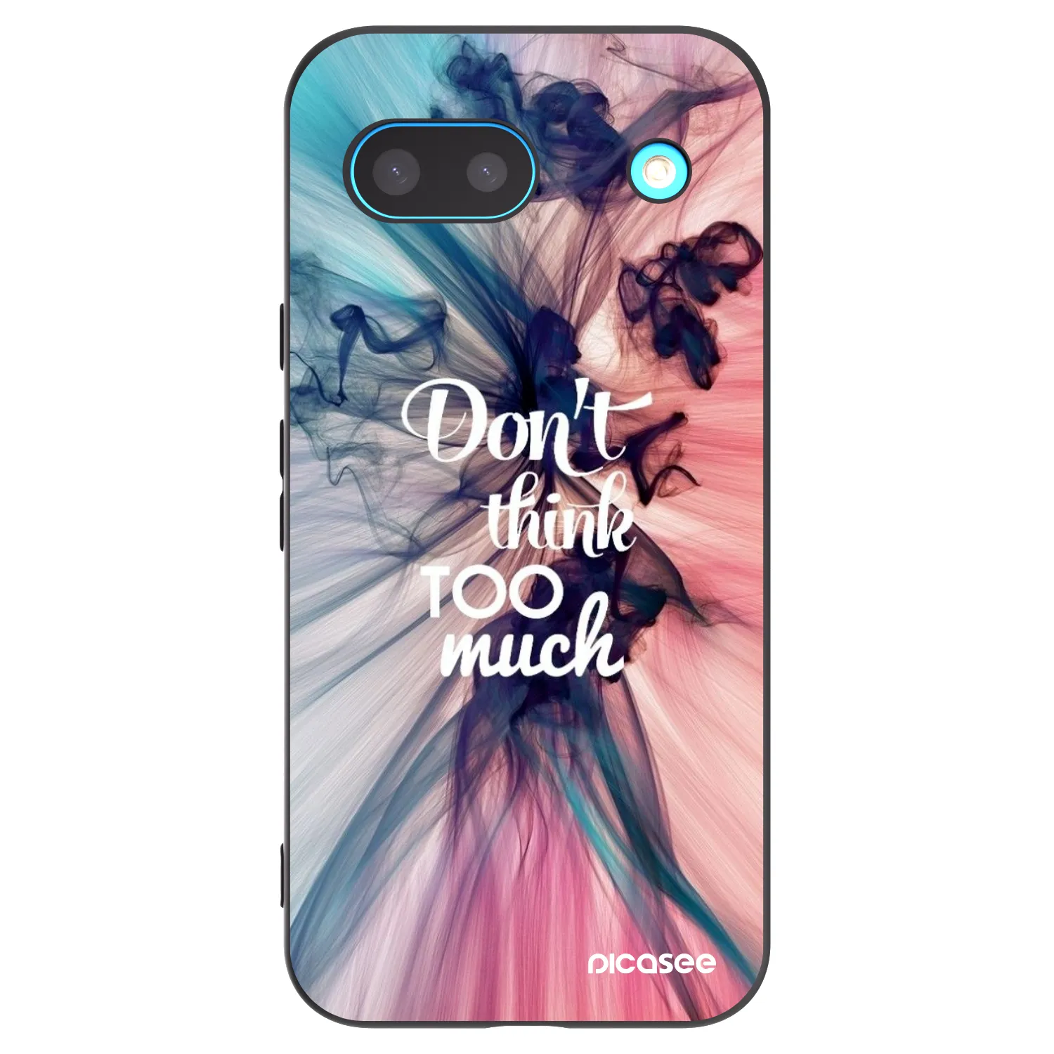 Picasee silikonowe czarne etui na Google Pixel 8a - Don't think TOO much