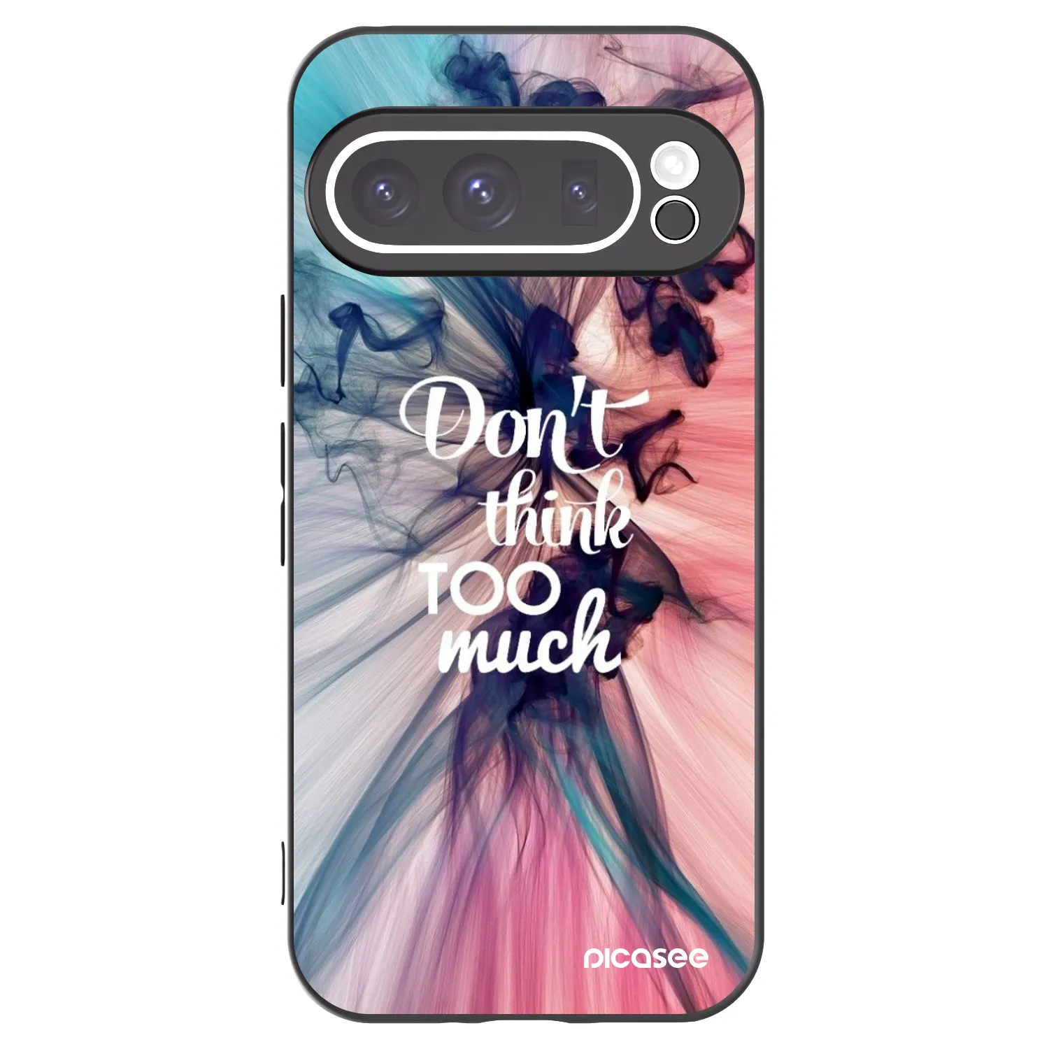 Picasee silikonowe czarne etui na Google Pixel 9 Pro - Don't think TOO much