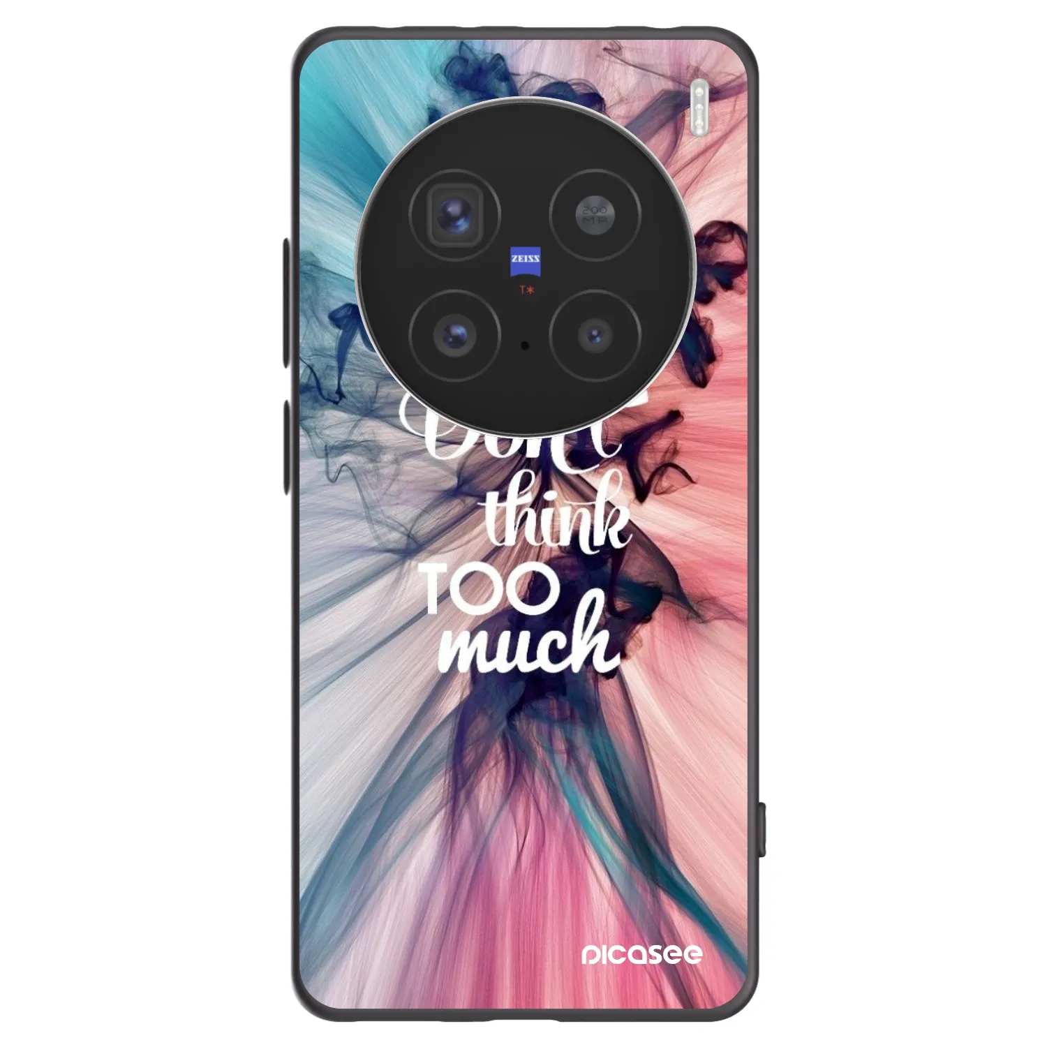 Picasee silikonowe czarne etui na Vivo X200 Pro - Don't think TOO much