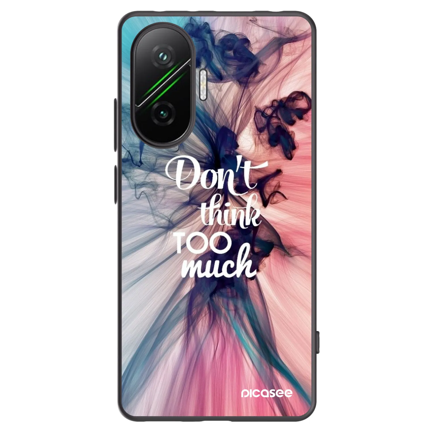 Picasee silikonowe czarne etui na Xiaomi Poco F7 5G - Don't think TOO much