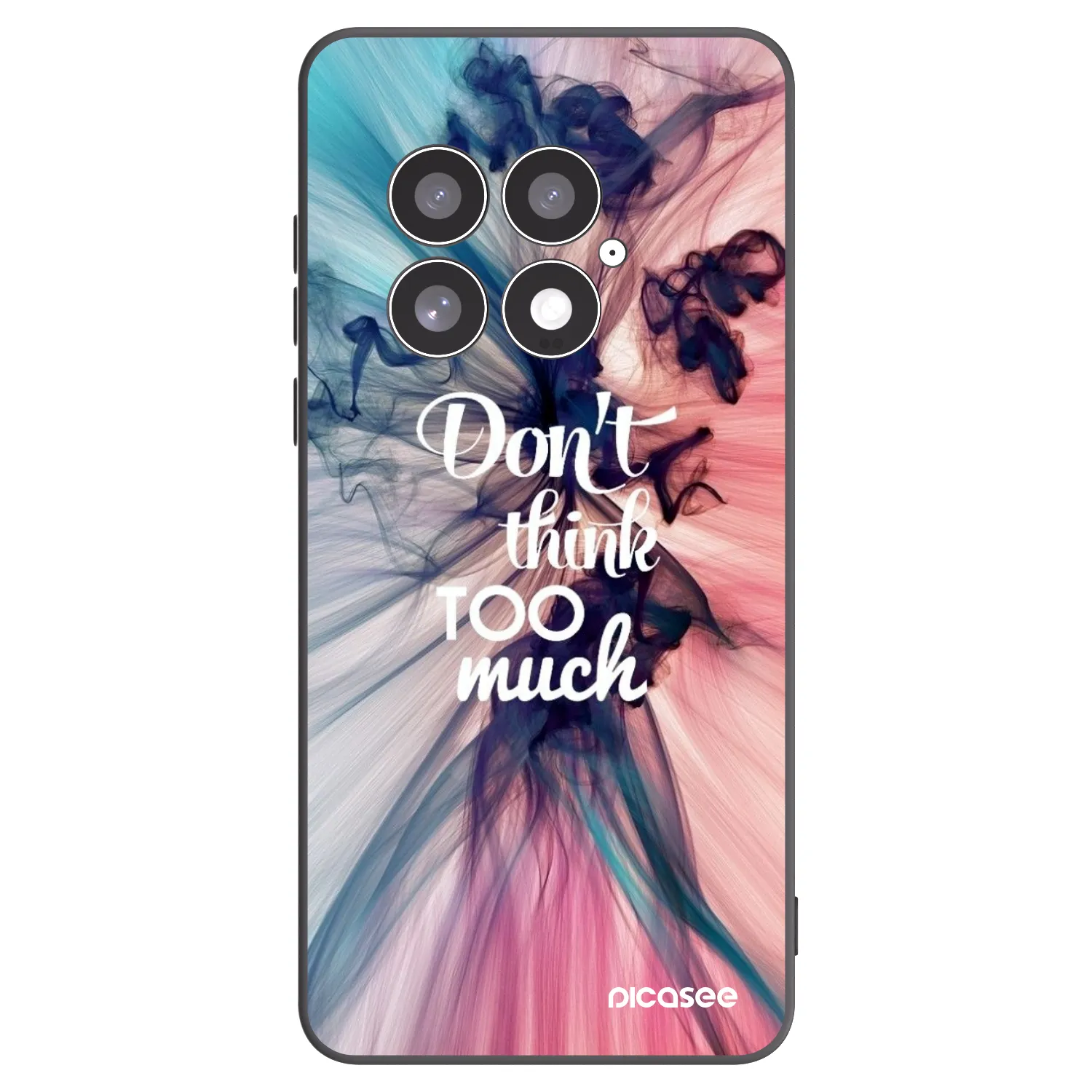Picasee silikonowe czarne etui na OnePlus 13 5G - Don't think TOO much