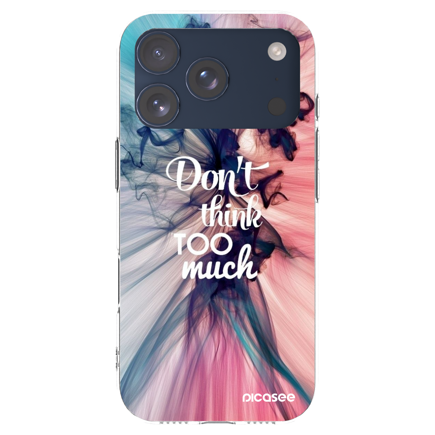 Picasee silikonowe przeźroczyste etui na Apple iPhone 17 Pro - Don't think TOO much