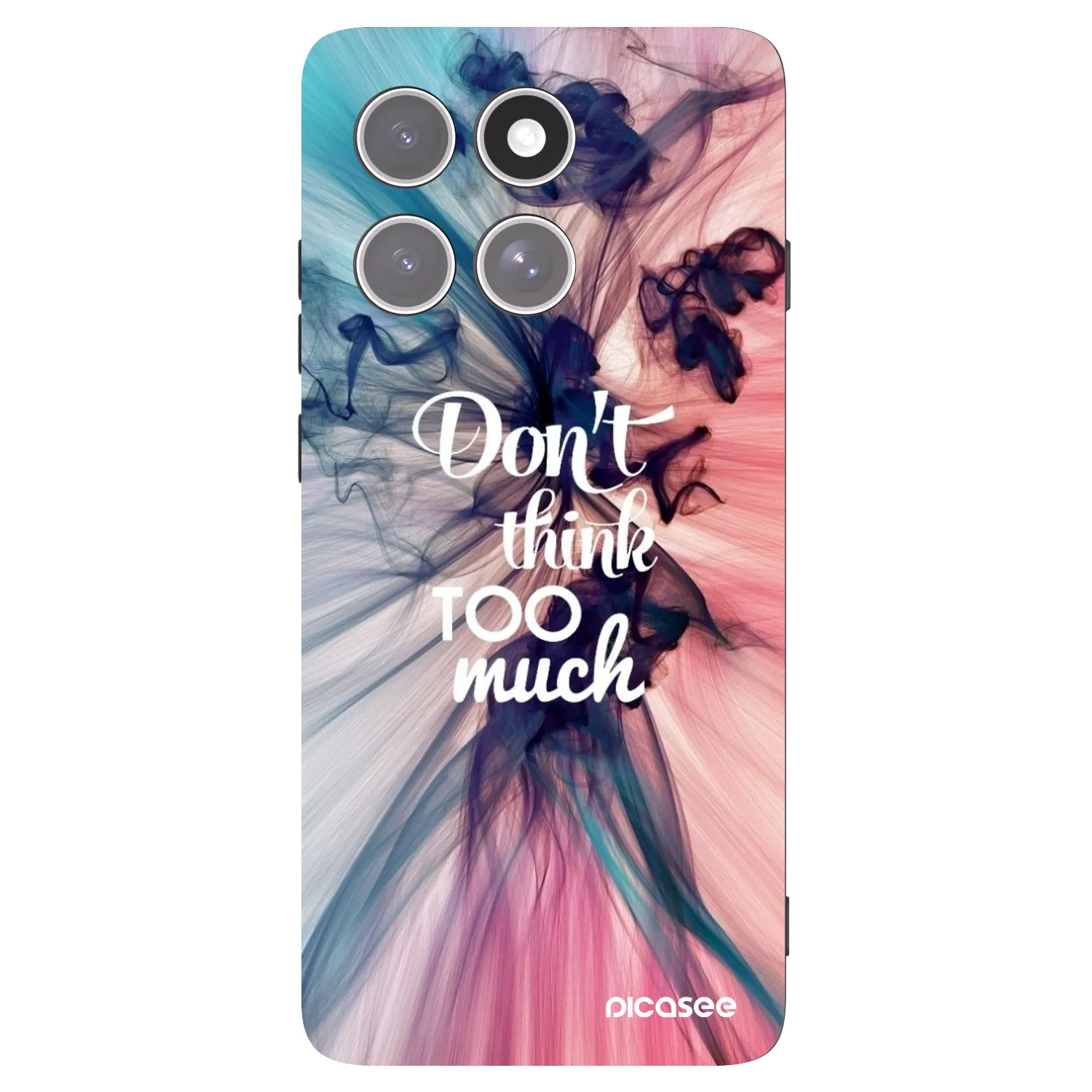 Picasee silikonowe czarne etui na Motorola Edge 60 Pro - Don't think TOO much