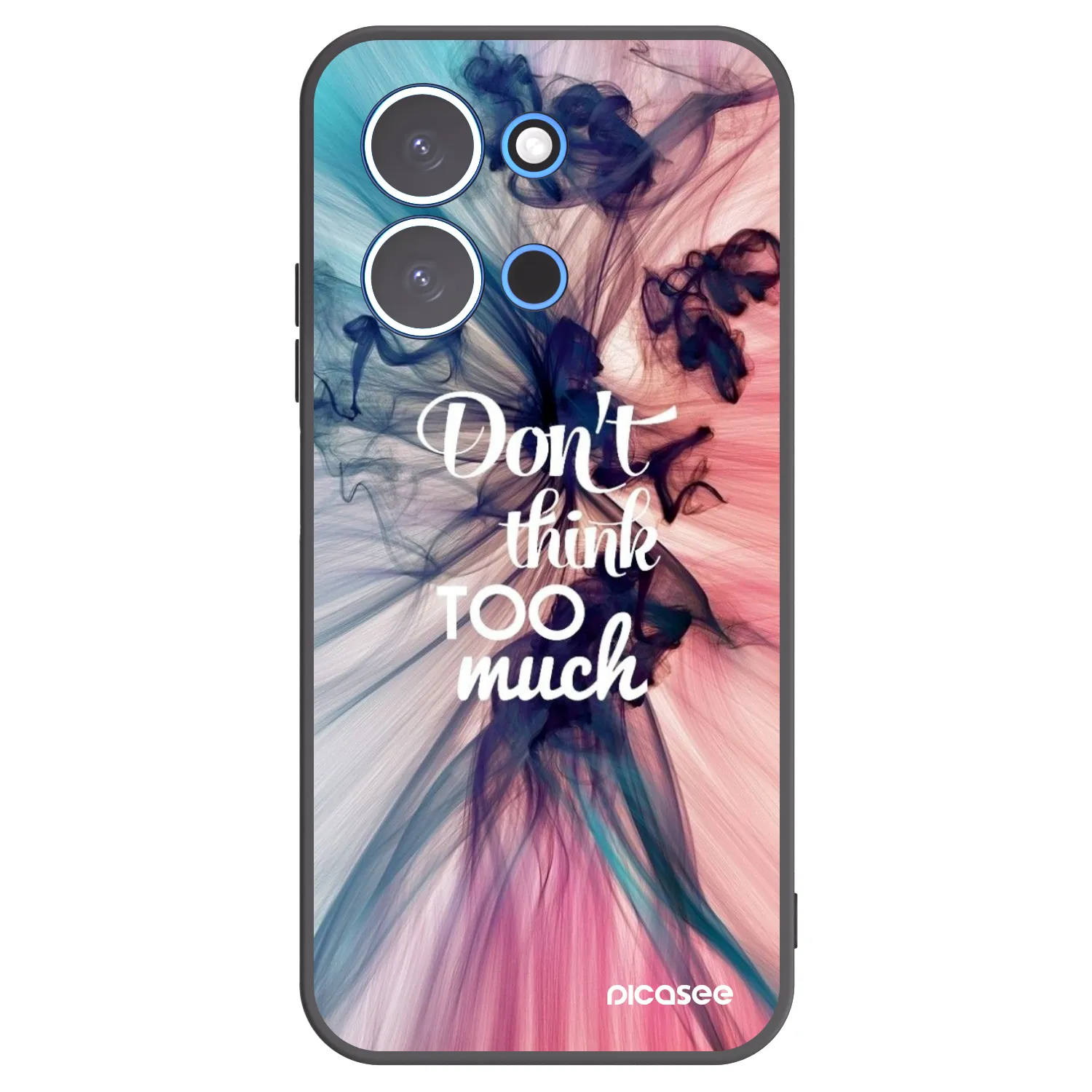 Picasee silikonowe czarne etui na Xiaomi Redmi 15C 4G - Don't think TOO much