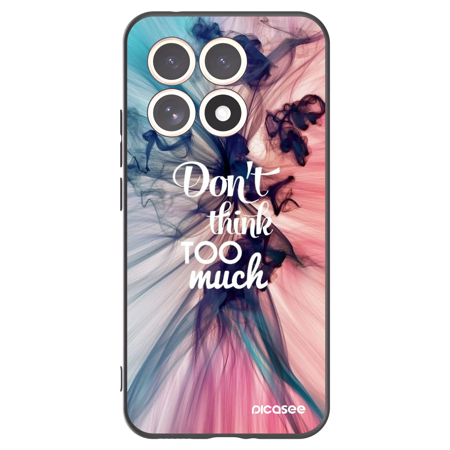 Picasee silikonowe czarne etui na Xiaomi 15T - Don't think TOO much