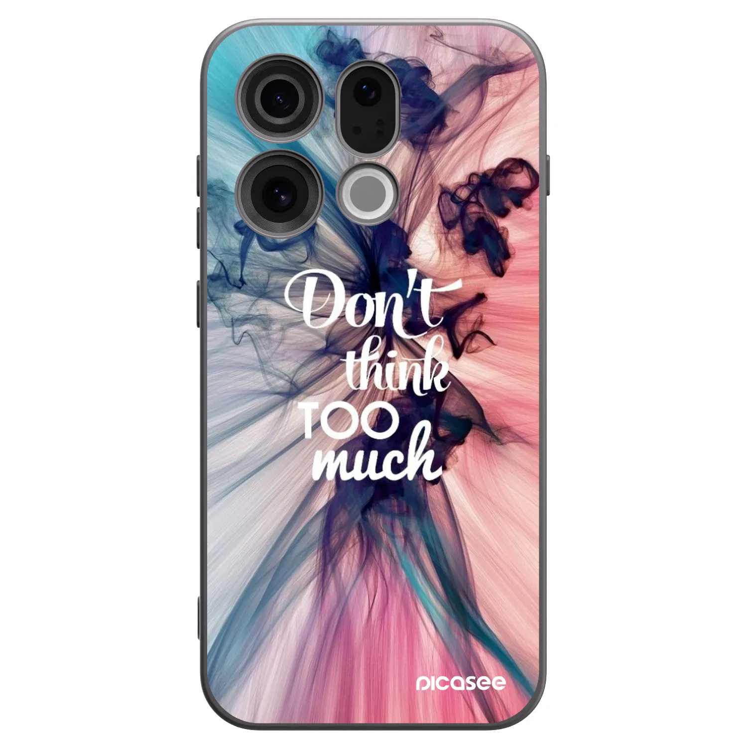 Picasee silikonowe czarne etui na OPPO Find X9 - Don't think TOO much