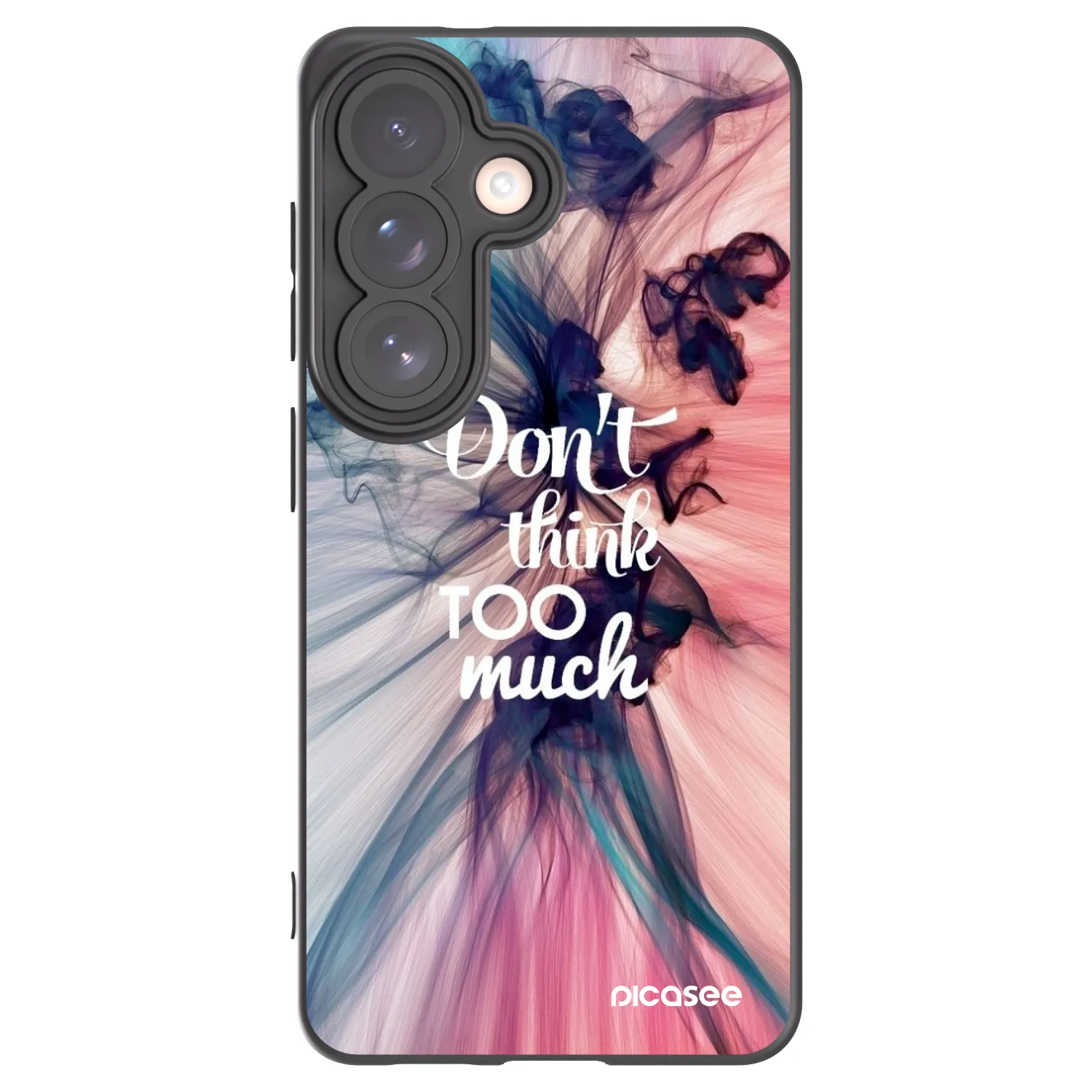 Picasee silikonowe czarne etui na Samsung Galaxy S26 - Don't think TOO much