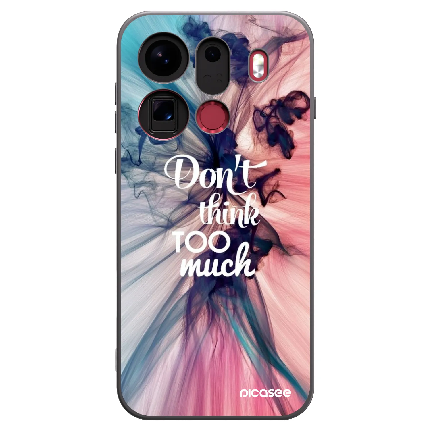 Picasee silikonowe czarne etui na OPPO Find X9 Pro - Don't think TOO much