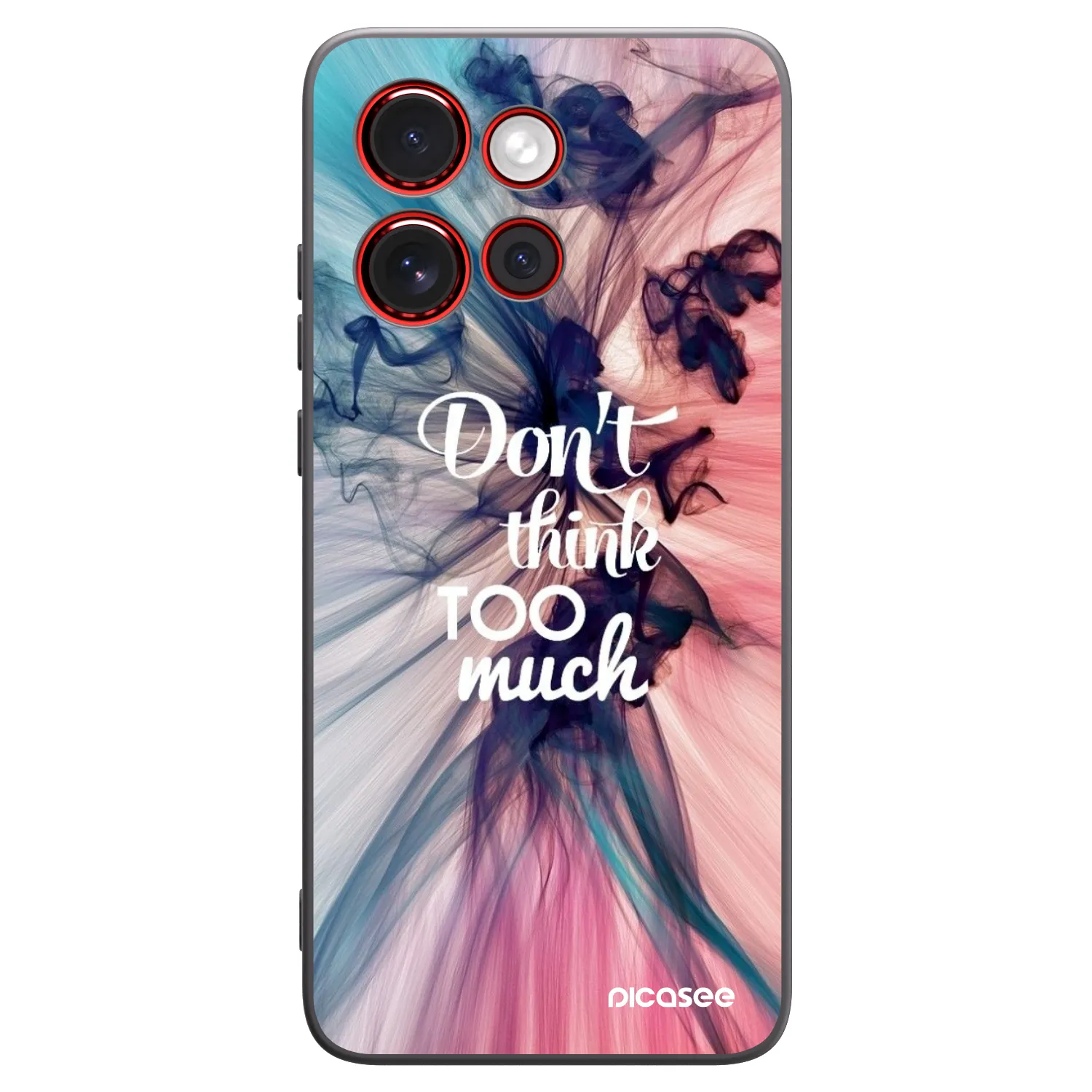 Picasee silikonowe czarne etui na Motorola Edge 60 Neo 5G - Don't think TOO much