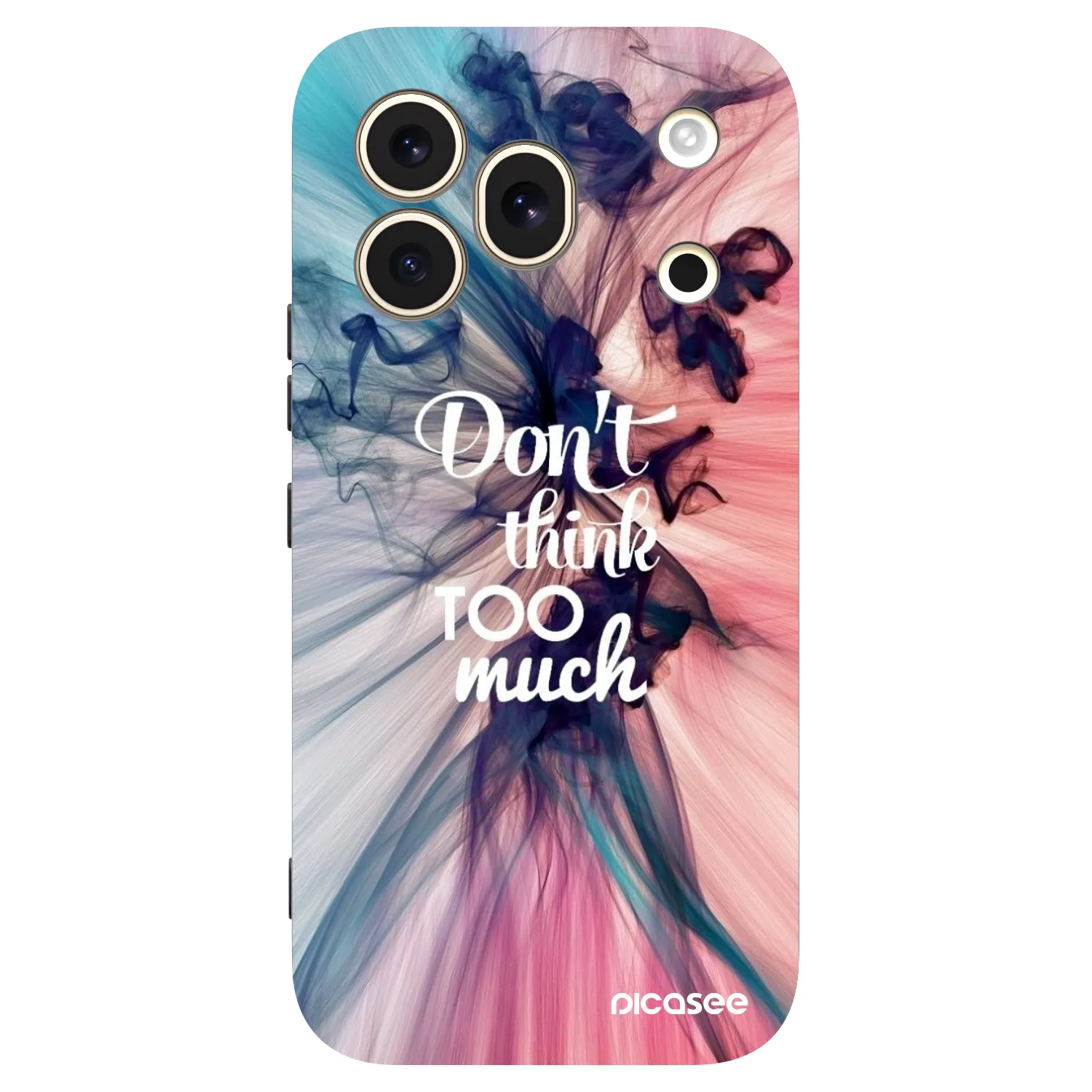Picasee silikonowe czarne etui na Honor 600 Pro - Don't think TOO much