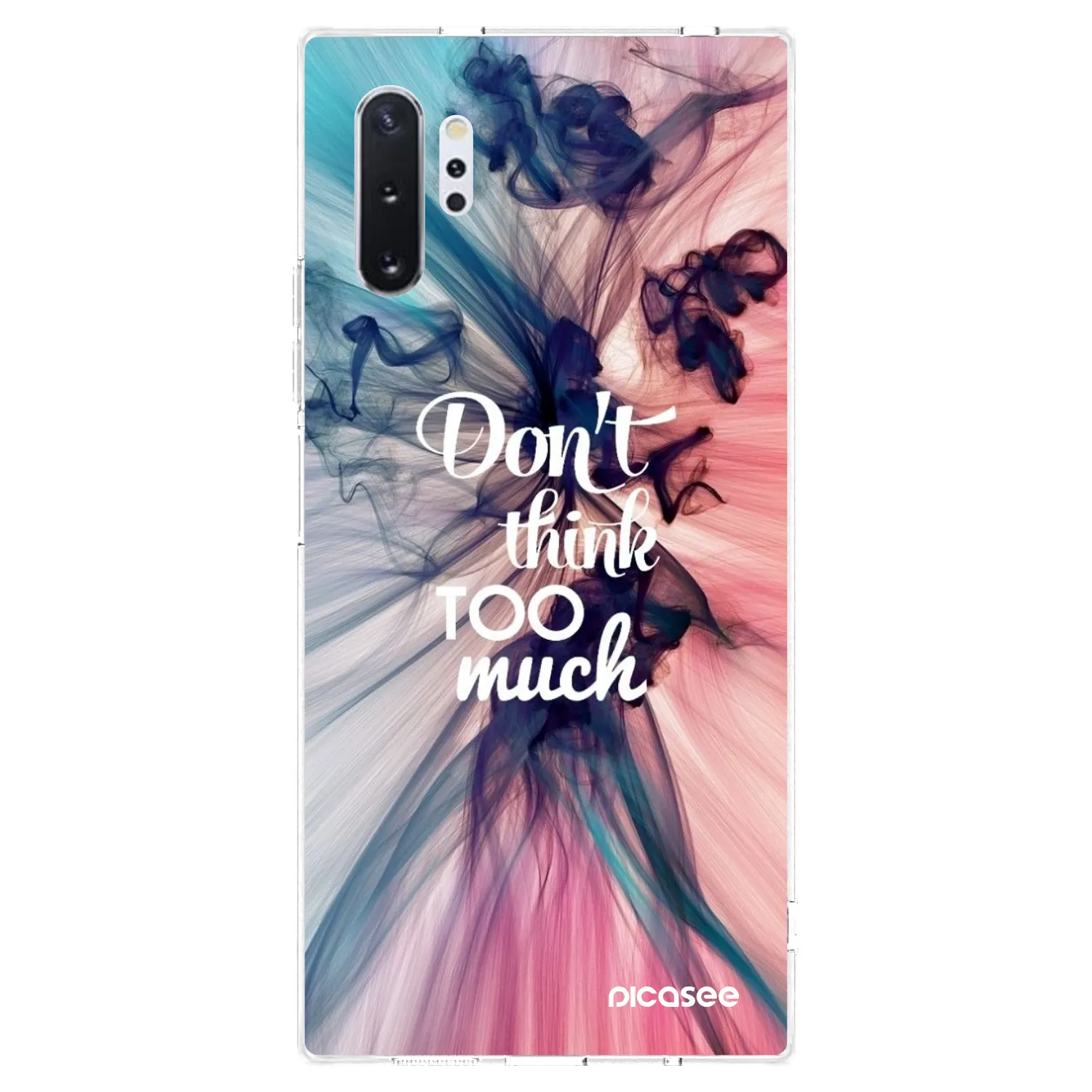 Picasee silikonowe przeźroczyste etui na Samsung Galaxy Note 10+ N975F - Don't think TOO much