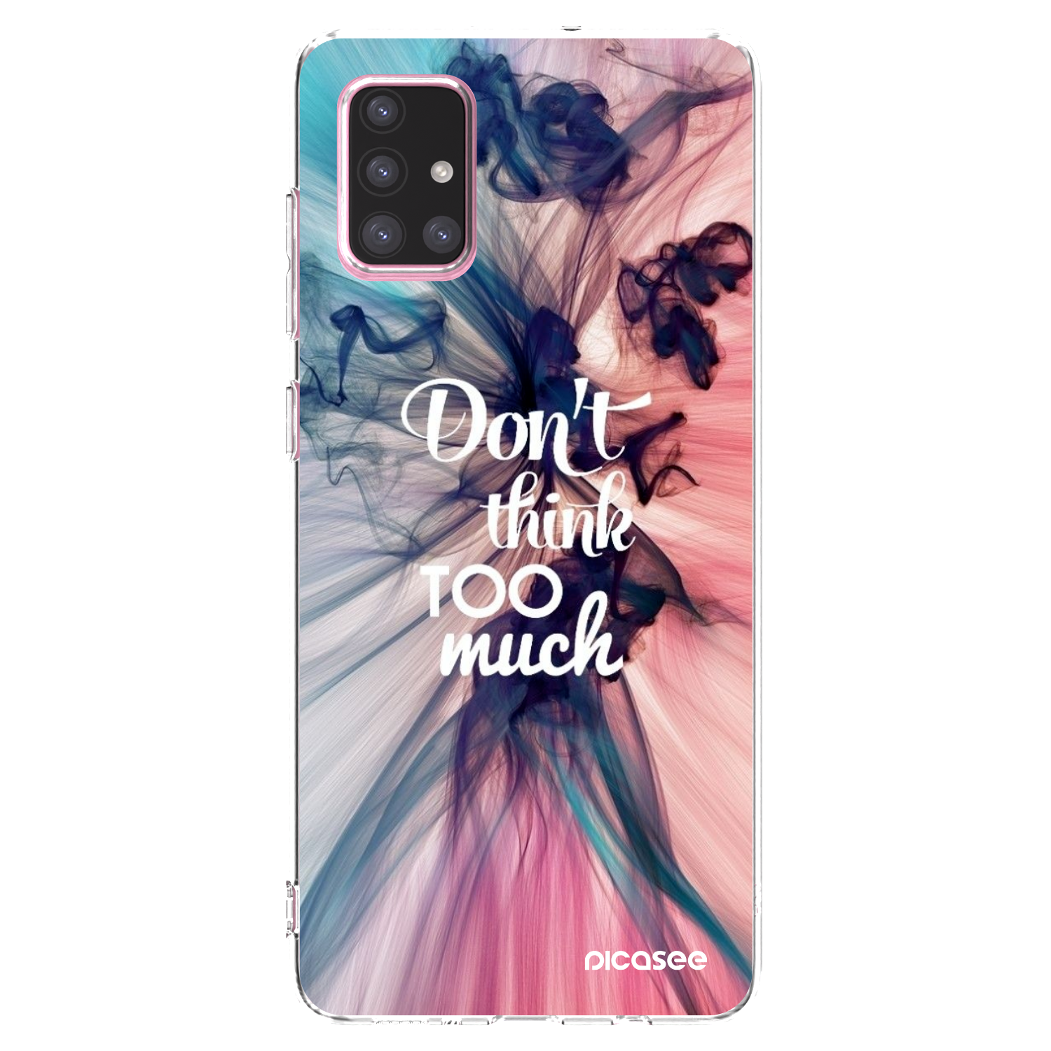 Picasee silikonowe przeźroczyste etui na Samsung Galaxy A71 A715F - Don't think TOO much