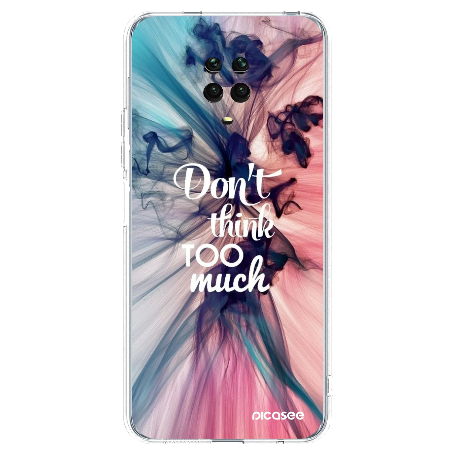 Picasee silikonowe przeźroczyste etui na Xiaomi Redmi Note 9 Pro - Don't think TOO much