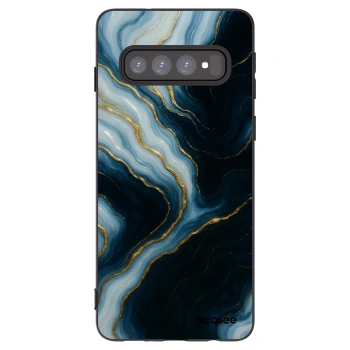 Picasee silikonowe czarne etui na Samsung Galaxy S10 G973 - Luna