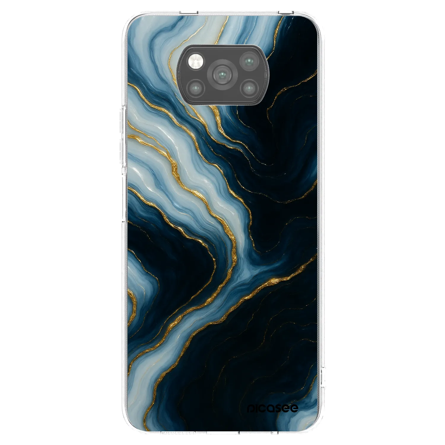 Picasee silikonowe czarne etui na Xiaomi Poco X3 - Luna