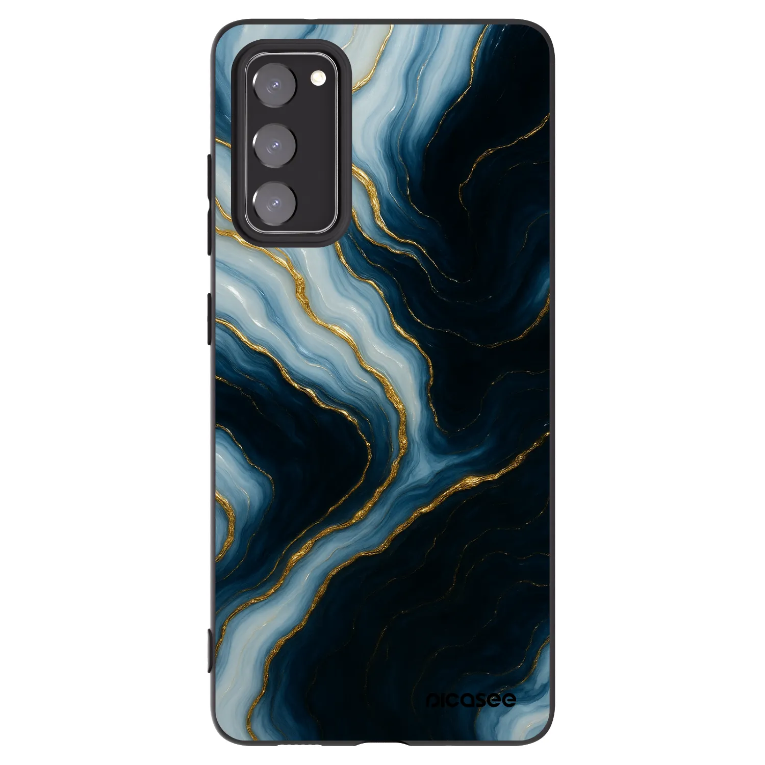 Picasee silikonowe czarne etui na Samsung Galaxy S20 FE - Luna