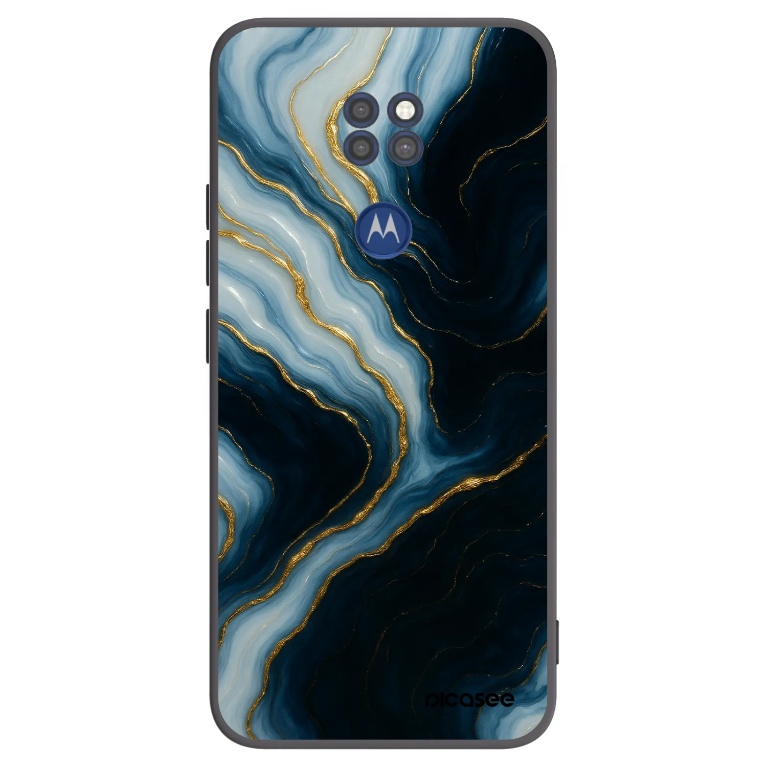 Picasee silikonowe czarne etui na Motorola Moto G9 Play - Luna