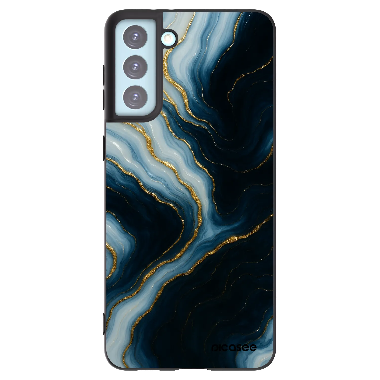 Picasee silikonowe czarne etui na Samsung Galaxy S21+ 5G G996F - Luna